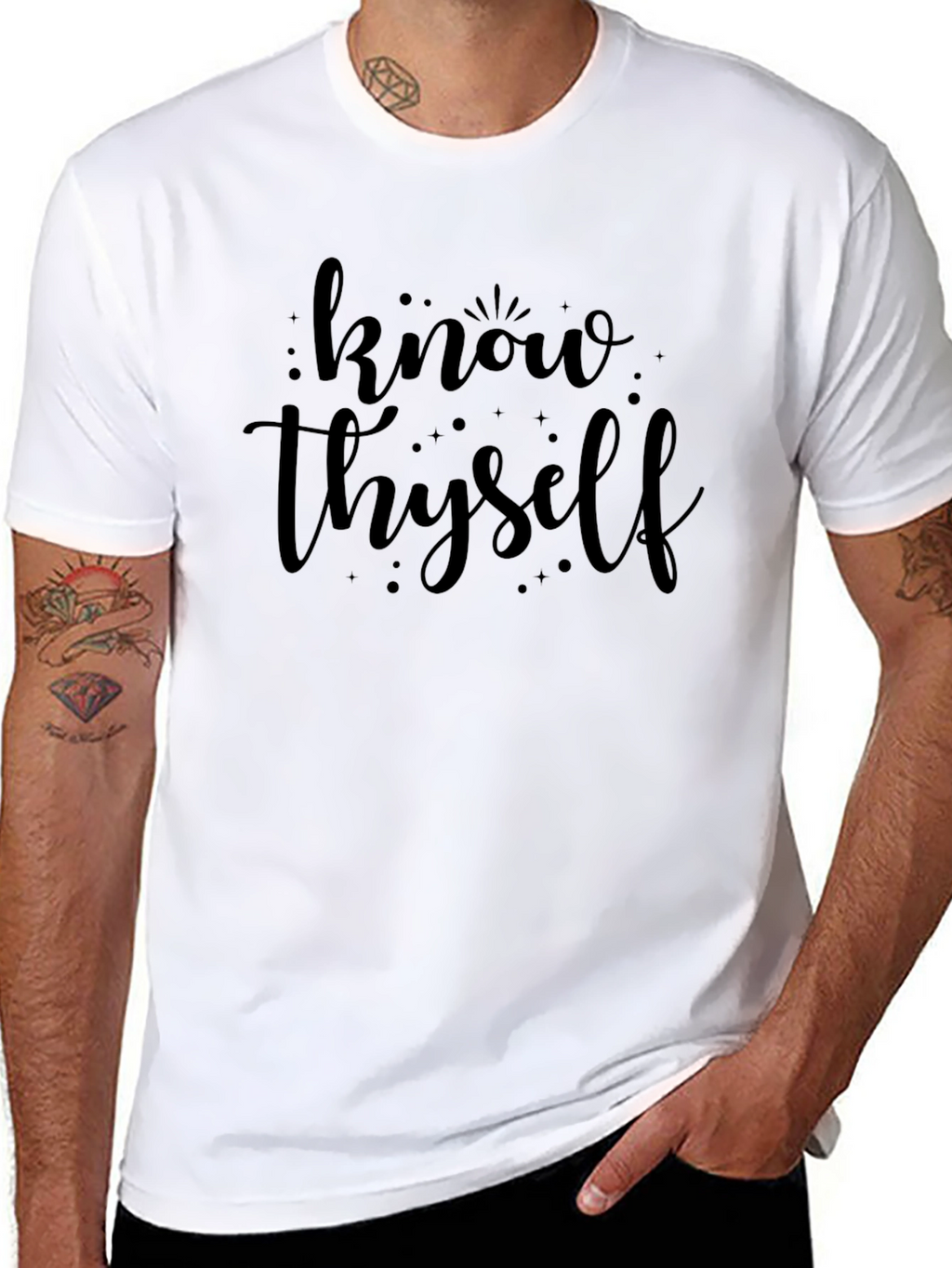 Know Thyself Black Graphic Tee