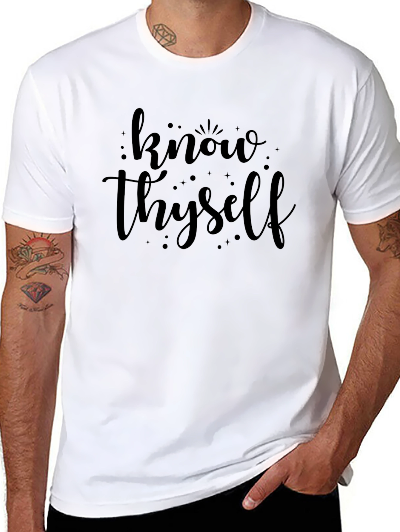 Know Thyself Black Graphic Tee