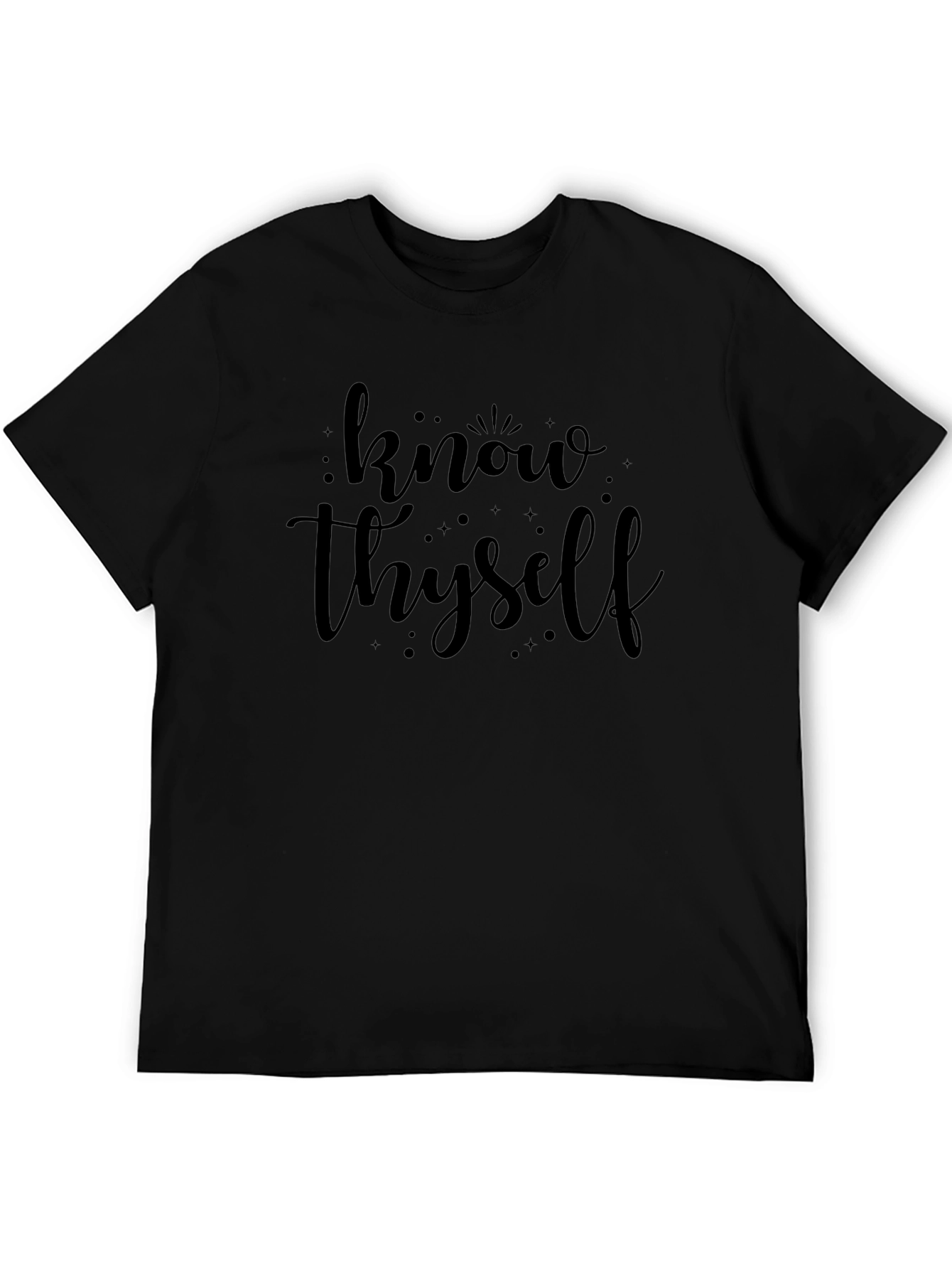 Know Thyself Black Graphic Tee