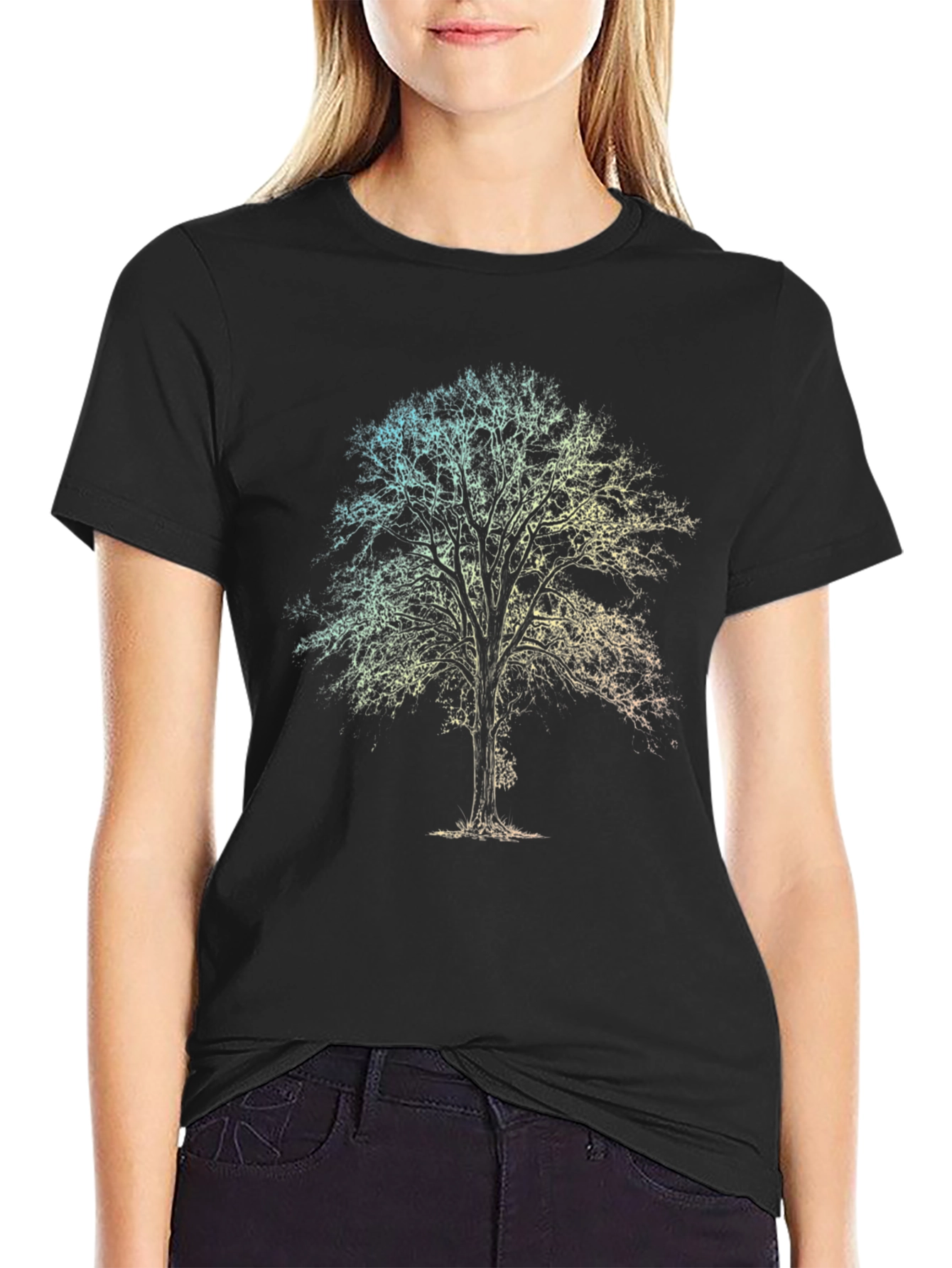 Nature Tree Graphic Tee - Mens Black T-Shirt