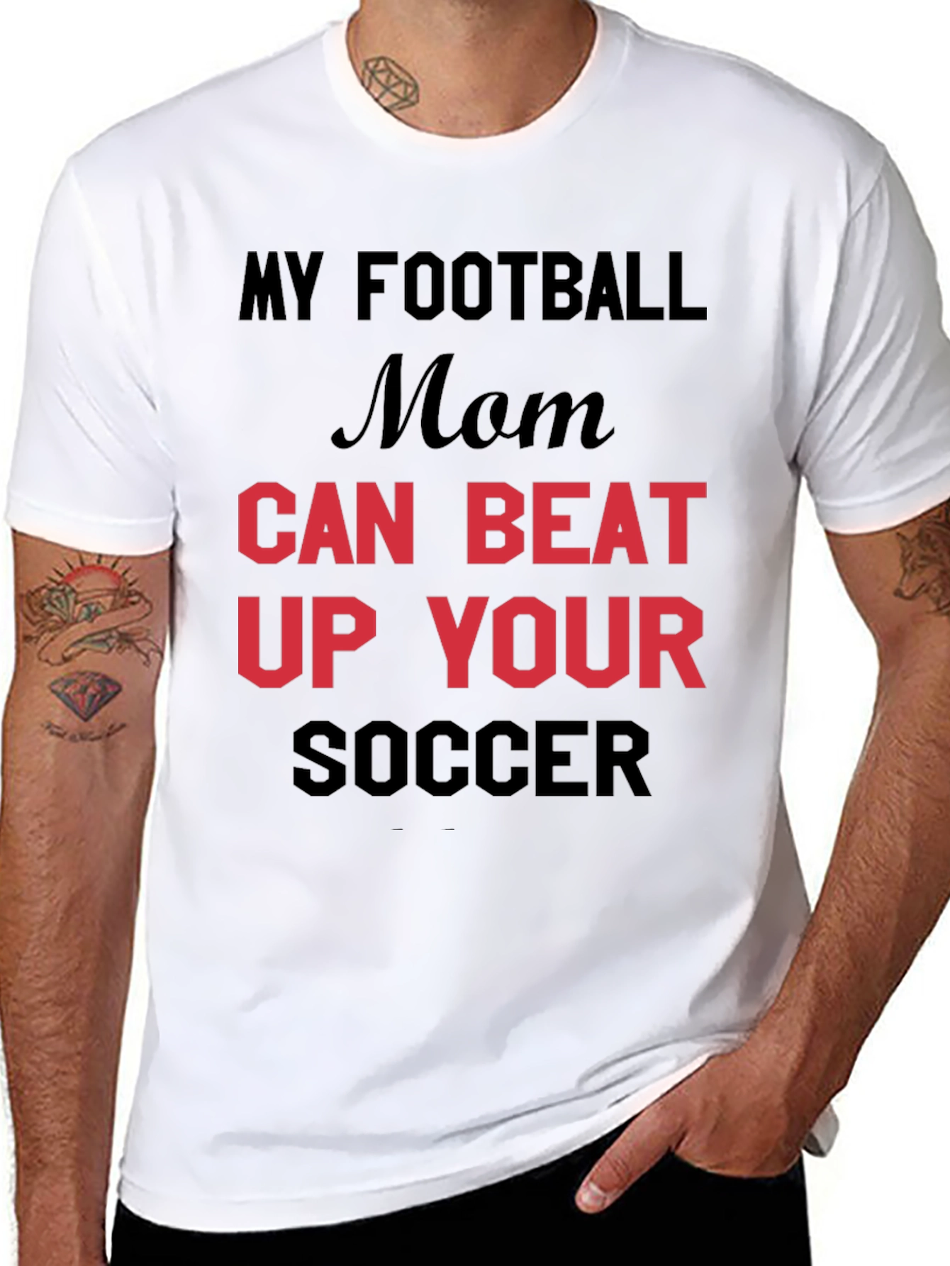 My Football Mom Can Beat Up Your Soccer T-Shirt