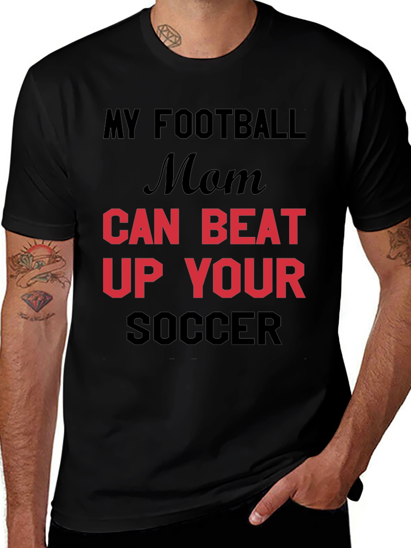 My Football Mom Can Beat Up Your Soccer T-Shirt