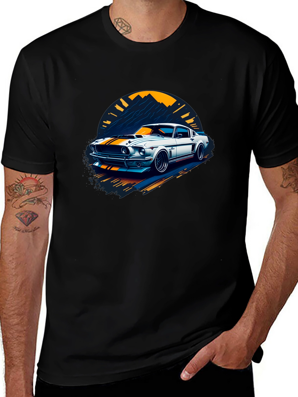 Retro Car Graphic Tee - Cool Classic Car Shirt