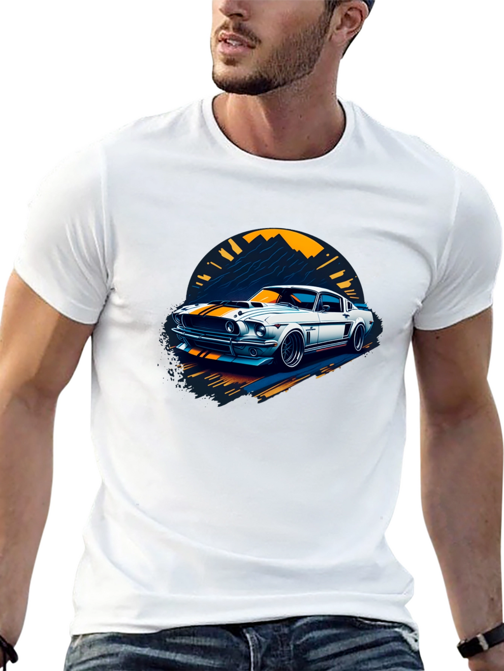 Retro Car Graphic Tee - Cool Classic Car Shirt