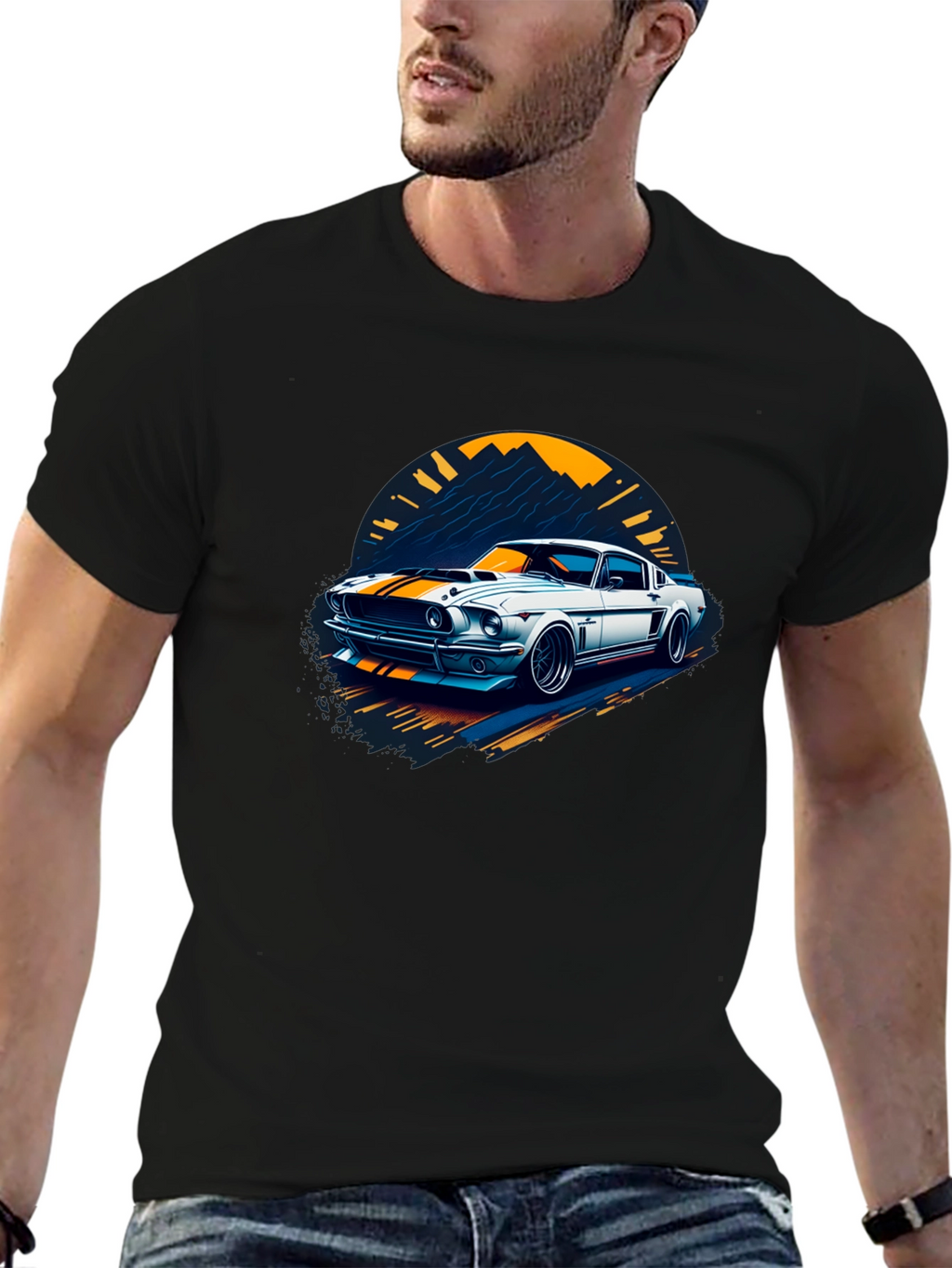 Retro Car Graphic Tee - Cool Classic Car Shirt