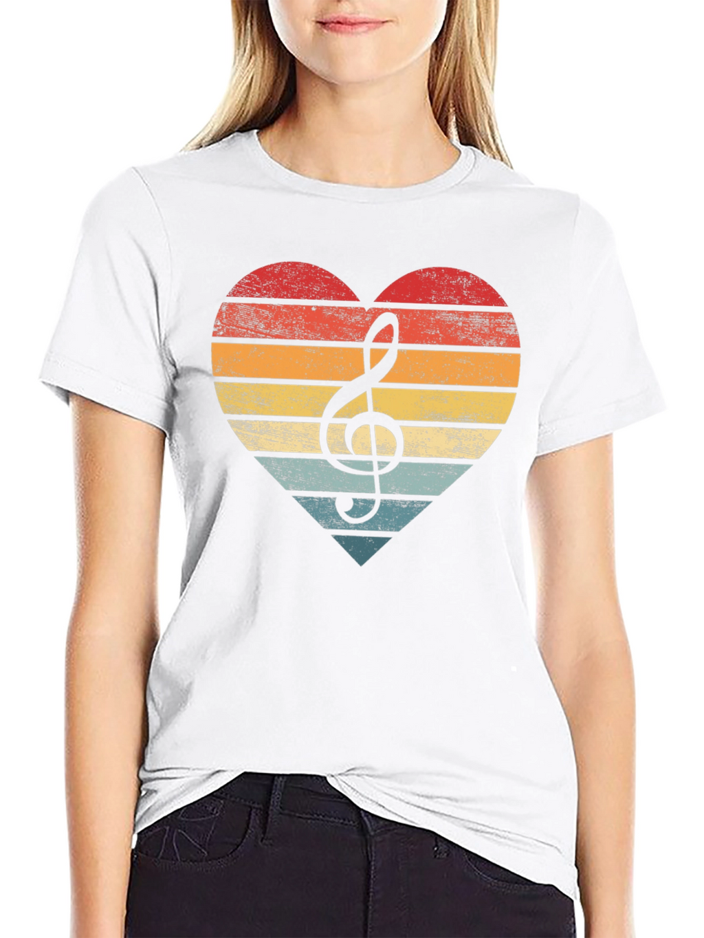 Retro Music Heart T-Shirt
