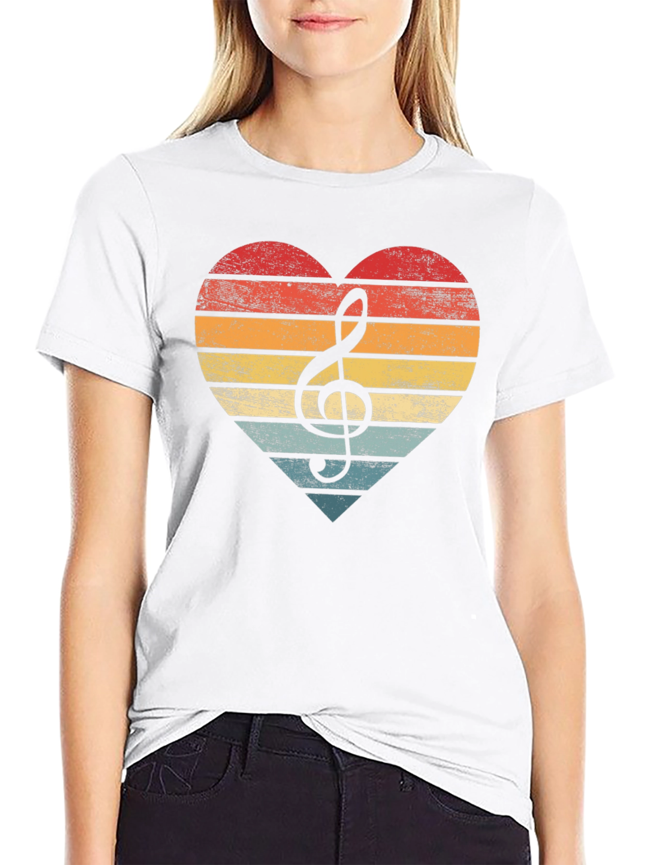 Retro Music Heart T-Shirt
