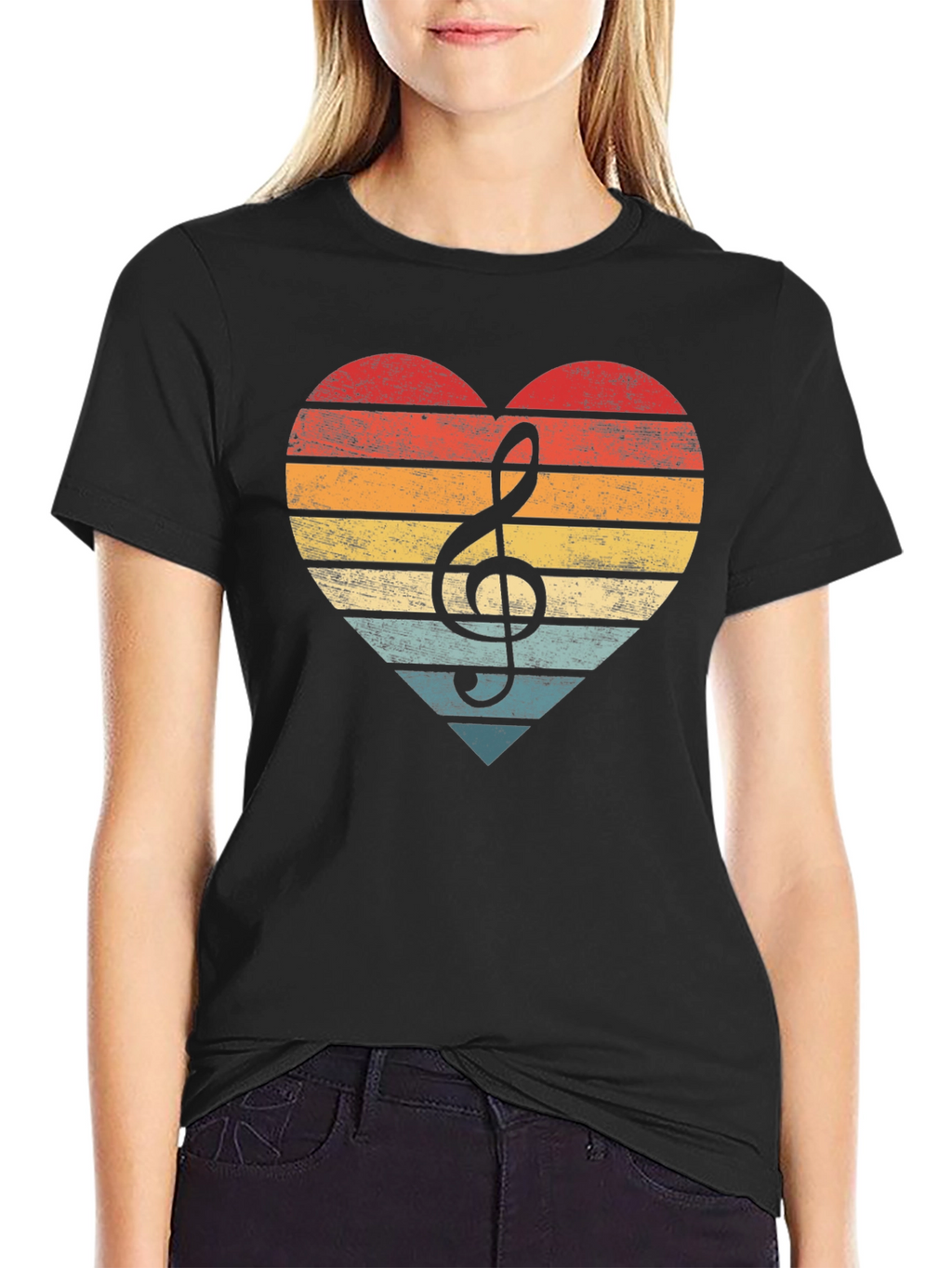 Retro Music Heart T-Shirt