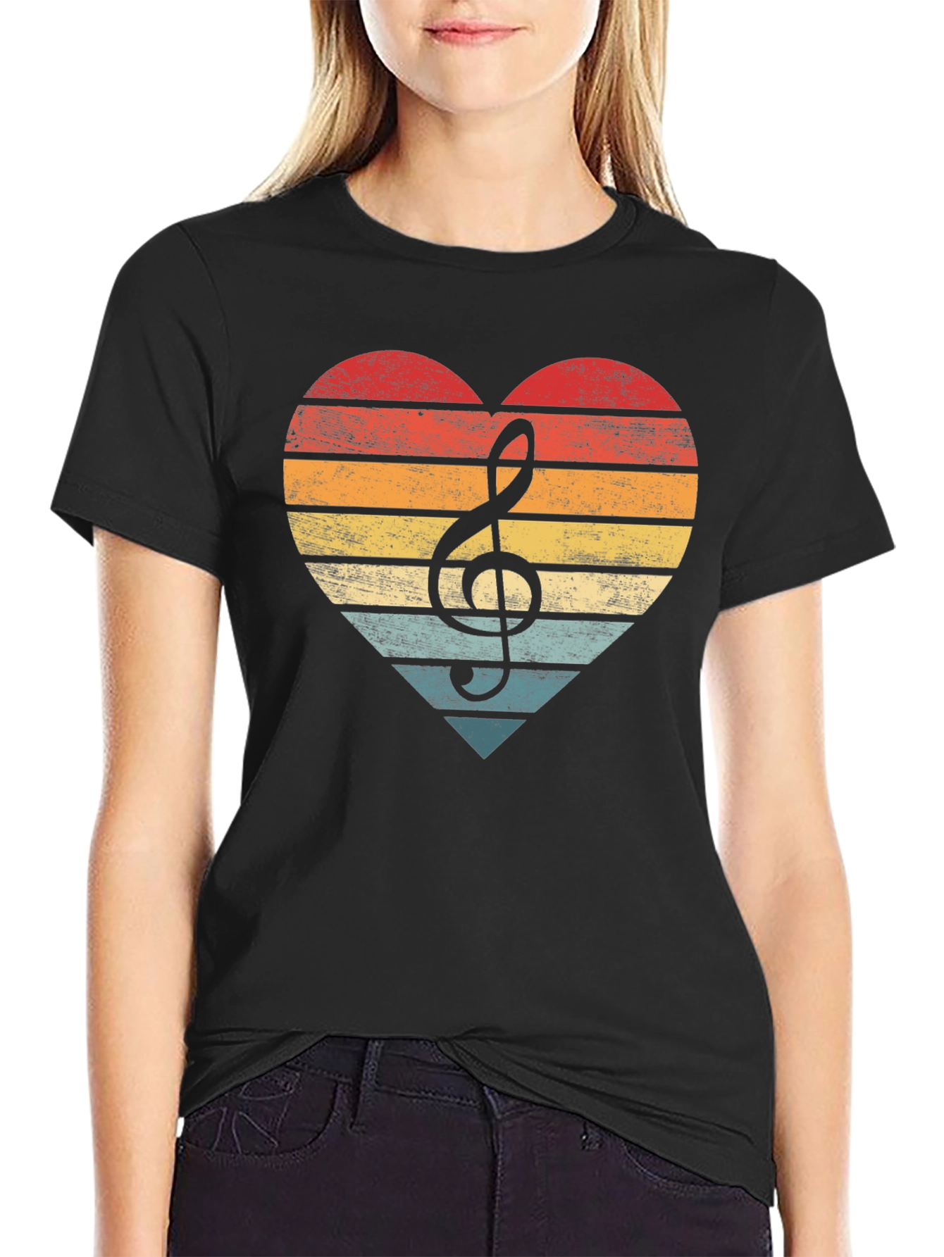 Retro Music Heart T-Shirt