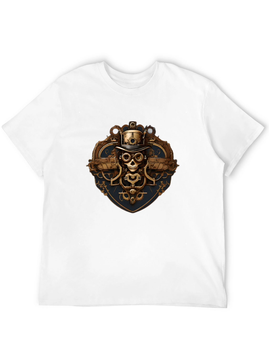 Steampunk Skull Graphic T-Shirt