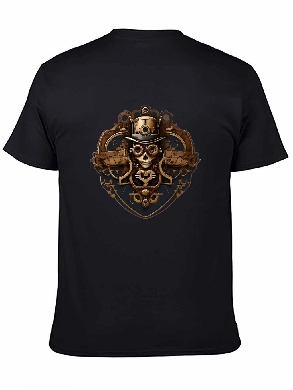 Steampunk Skull Graphic T-Shirt