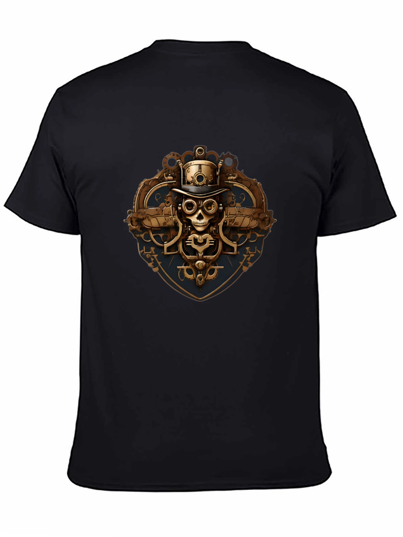 Steampunk Skull Graphic T-Shirt