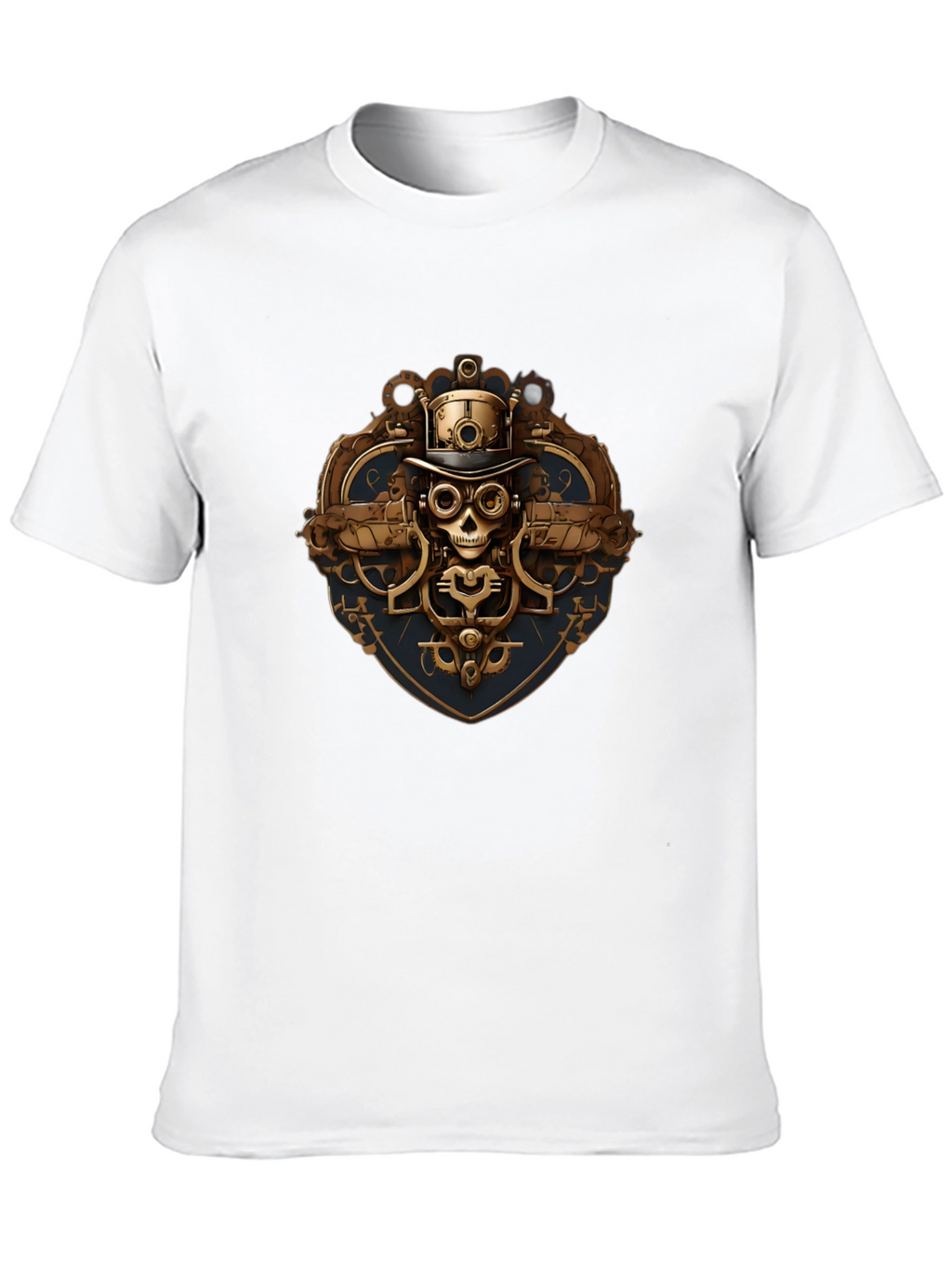 Steampunk Skull Graphic T-Shirt