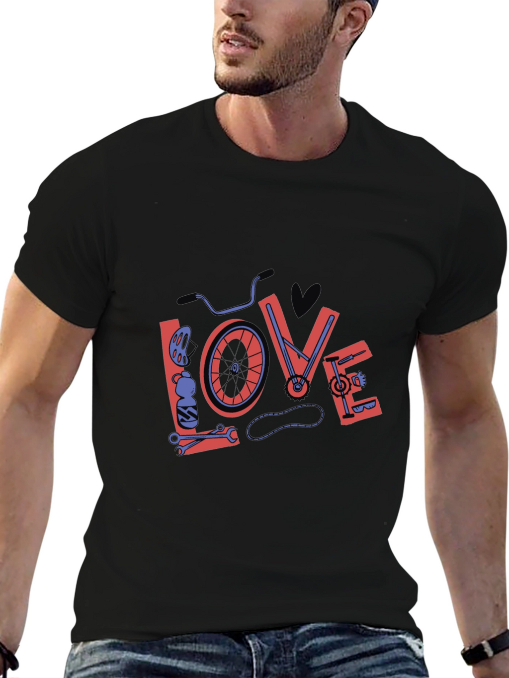 Bike Love Graphic Tee - Black