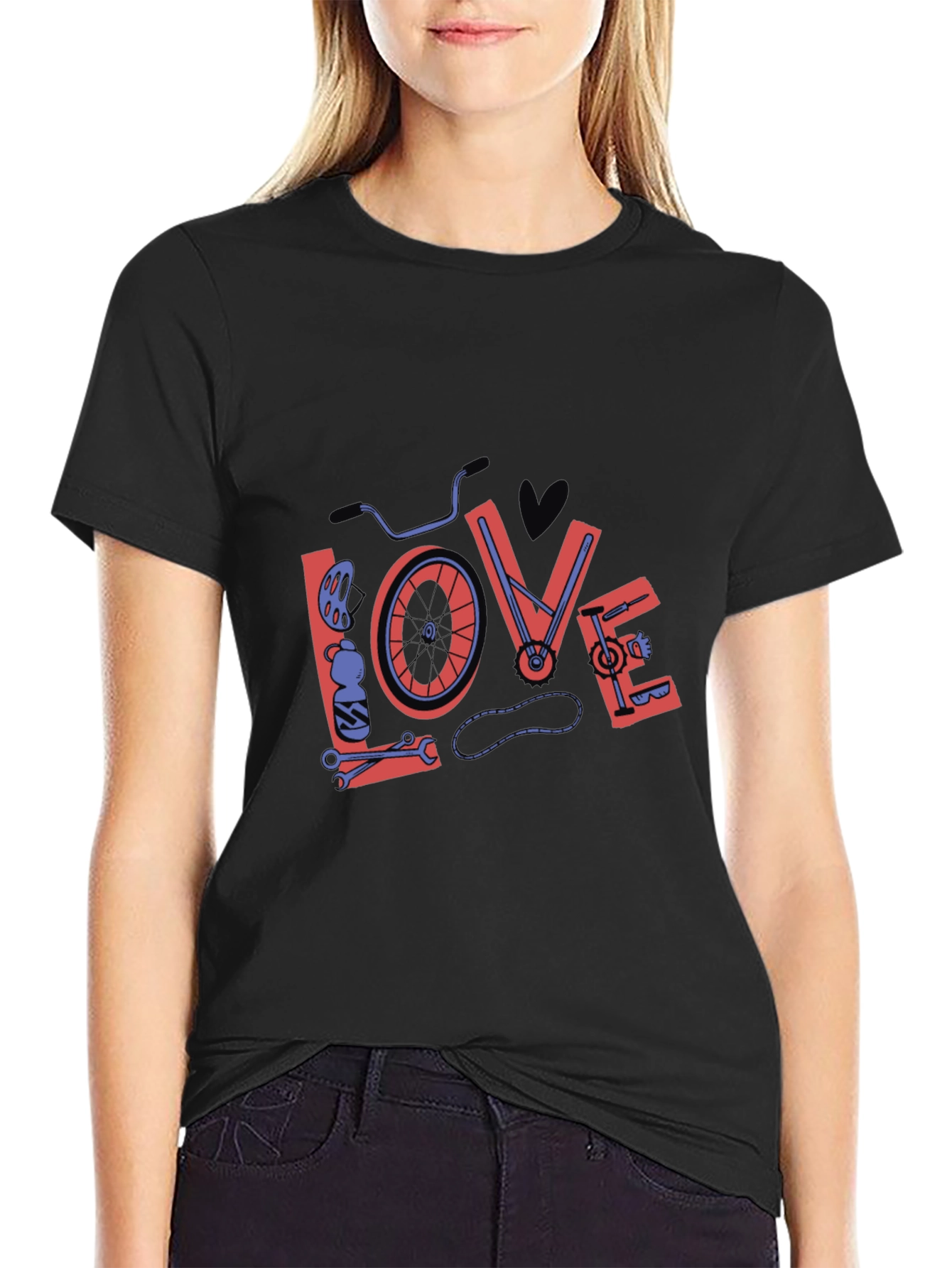 Bike Love Graphic Tee - Black