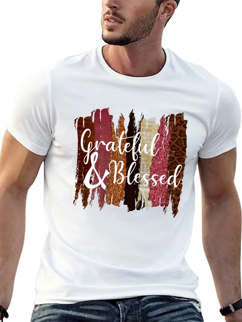 Grateful & Blessed Graphic Tee - Fall Fashion