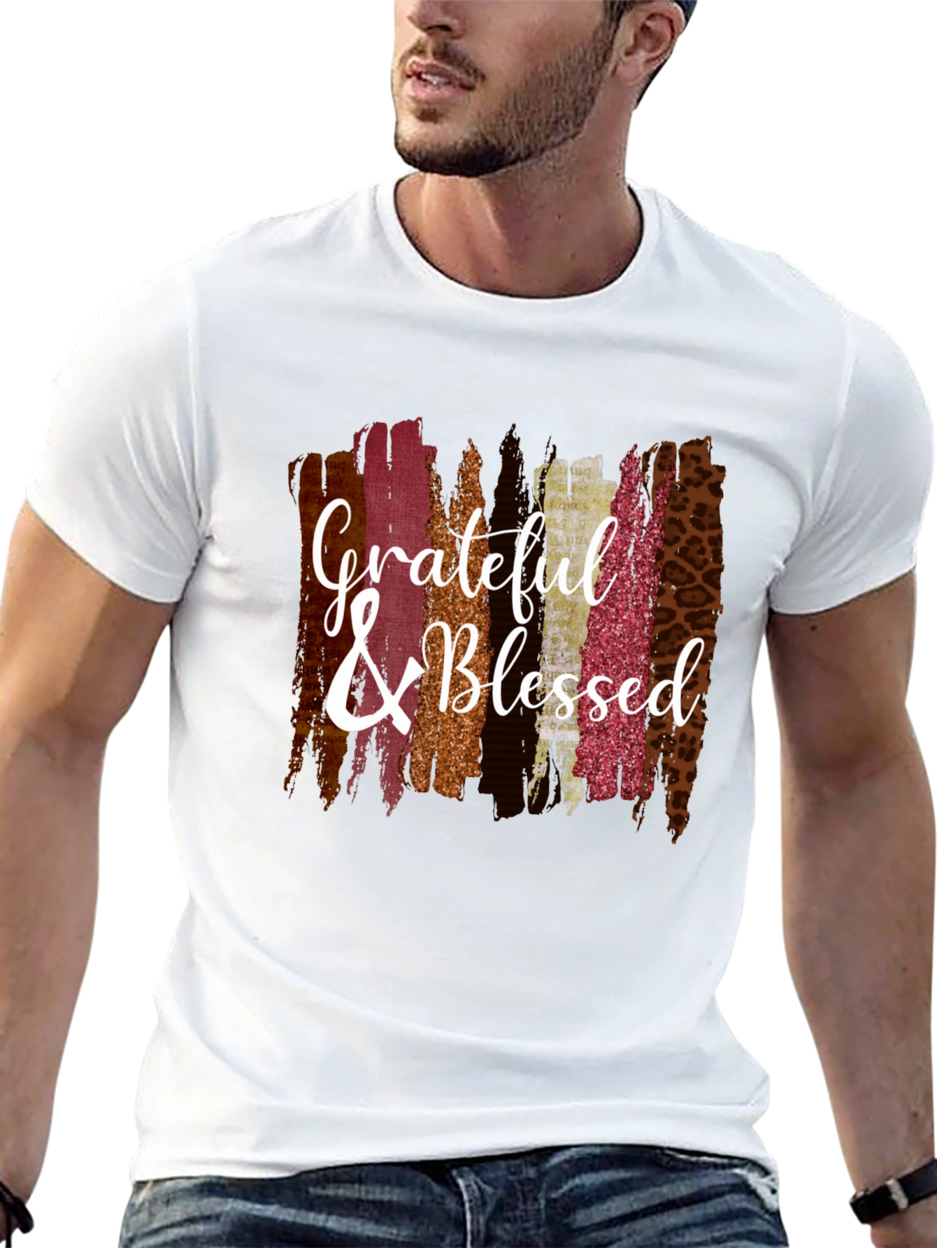 Grateful & Blessed Graphic Tee - Fall Fashion
