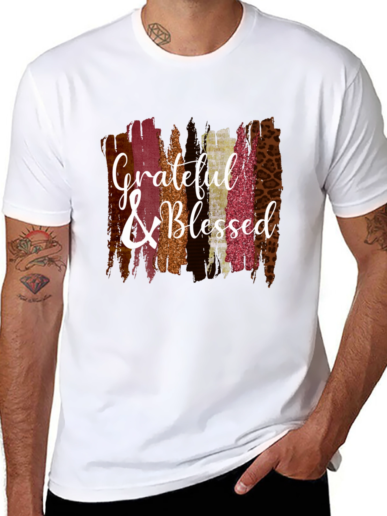 Grateful & Blessed Graphic Tee - Fall Fashion