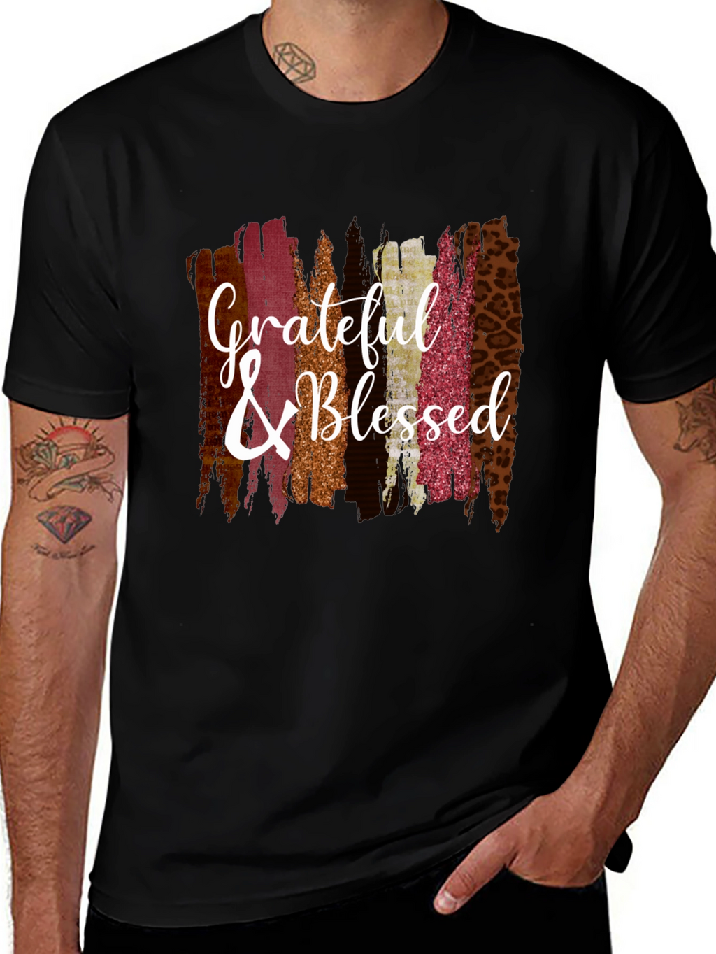 Grateful & Blessed Graphic Tee - Fall Fashion