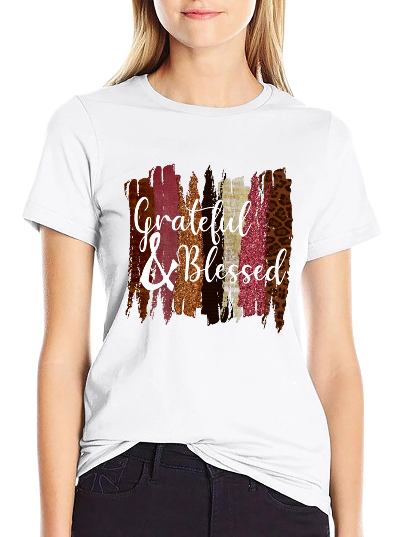 Grateful & Blessed Graphic Tee - Fall Fashion