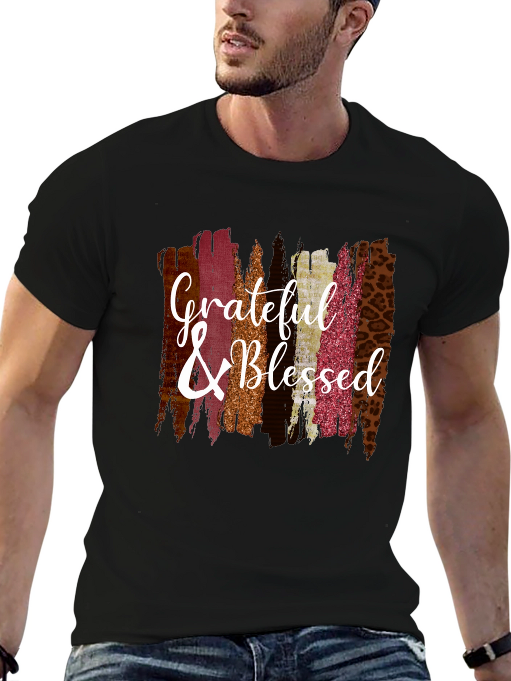 Grateful & Blessed Graphic Tee - Fall Fashion