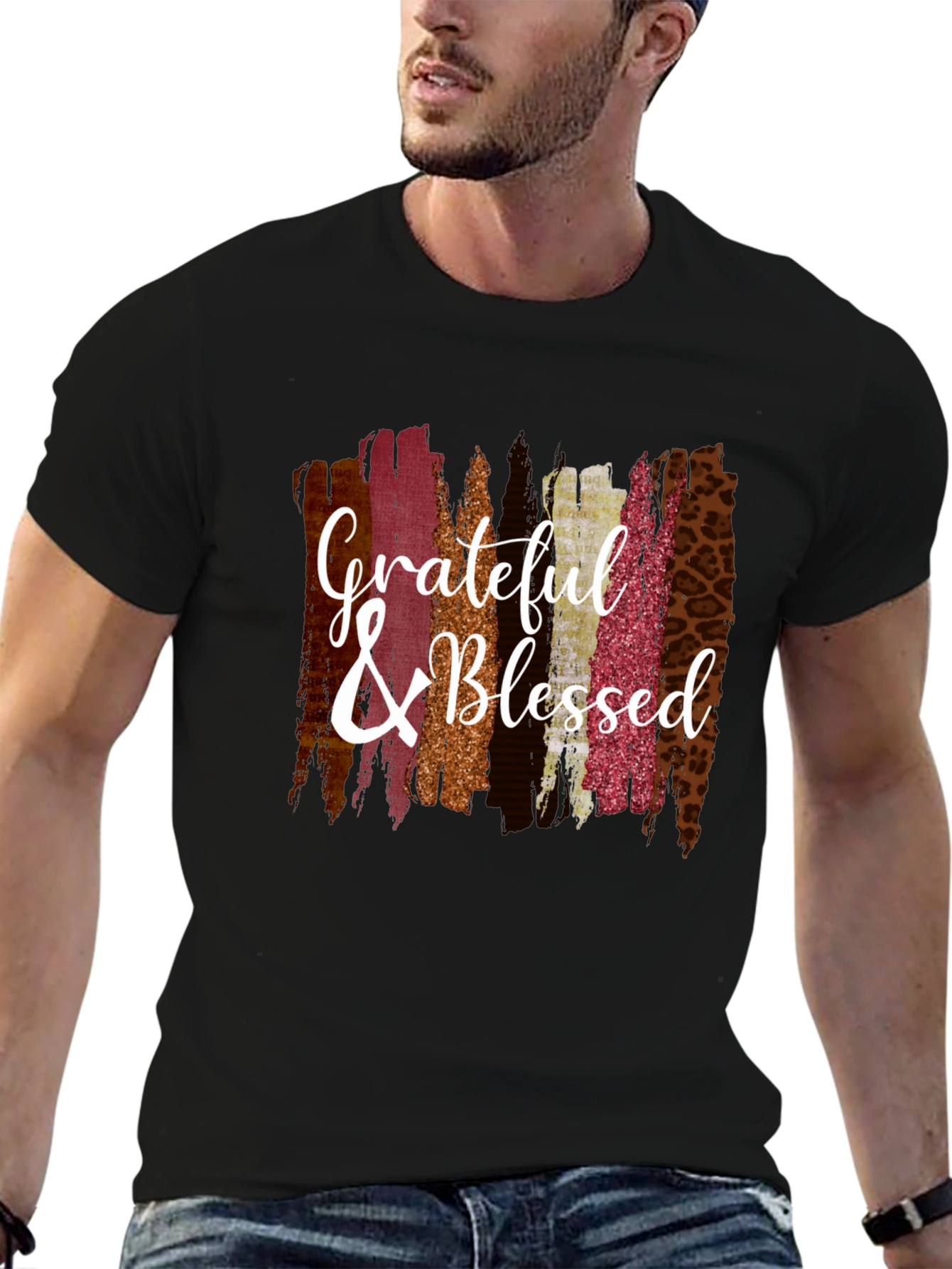 Grateful & Blessed Graphic Tee - Fall Fashion