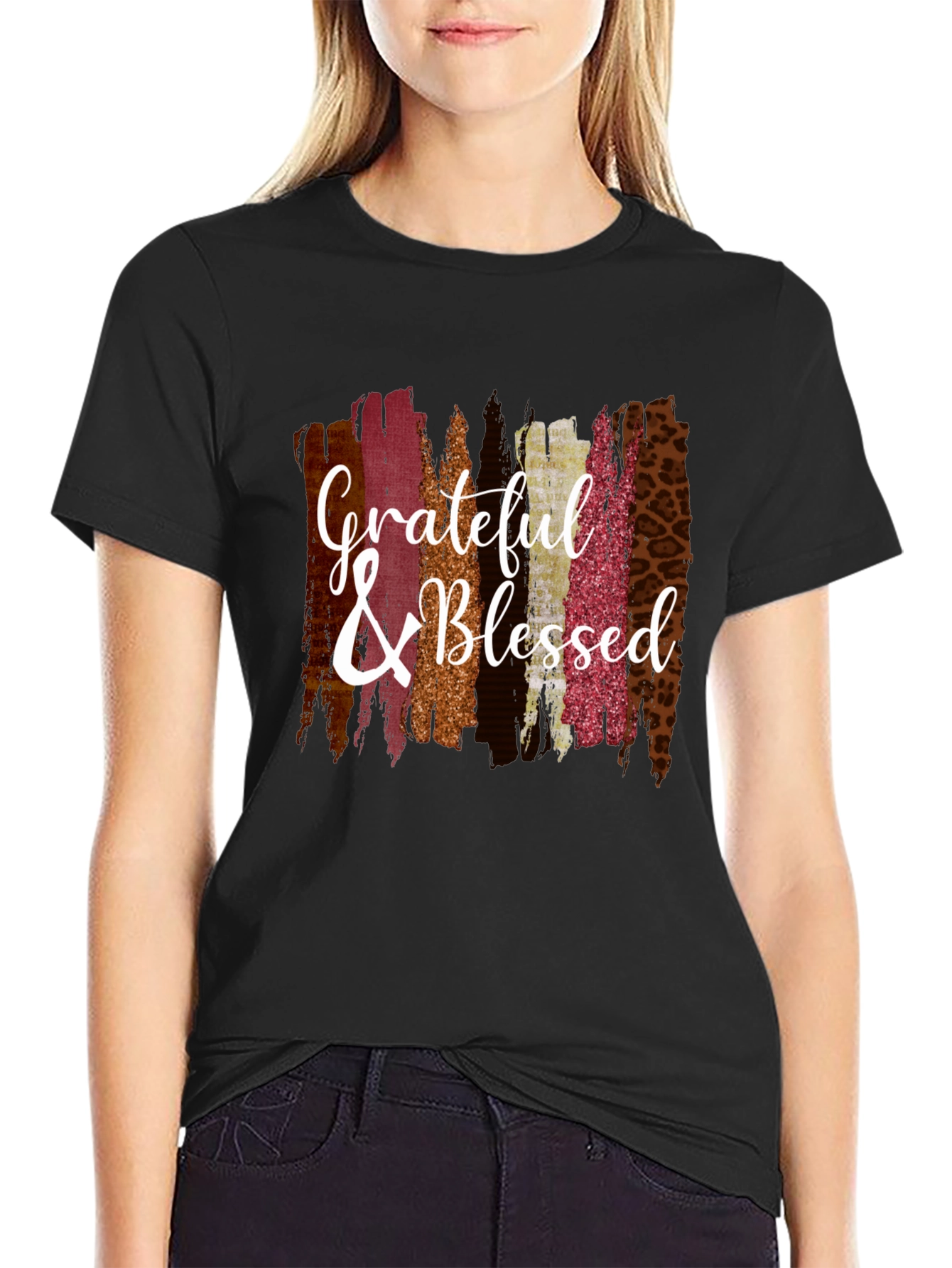 Grateful & Blessed Graphic Tee - Fall Fashion