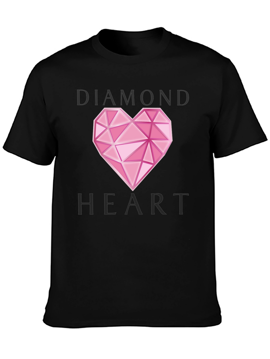 Diamond Heart Graphic T-Shirt - Stylish Casual Wear