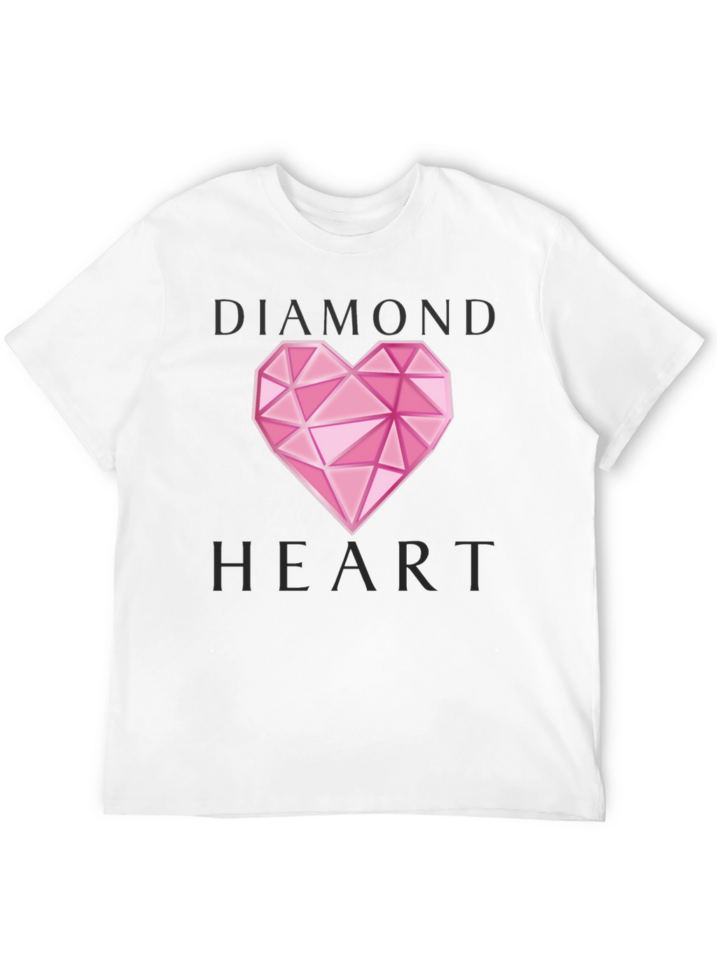 Diamond Heart Graphic T-Shirt - Stylish Casual Wear
