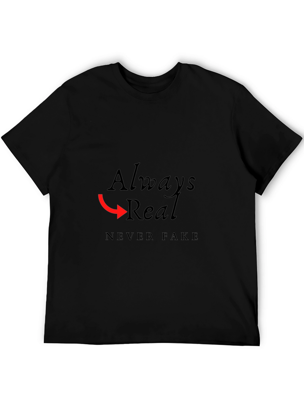 Always Real Graphic Tee - Mens Black T-Shirt