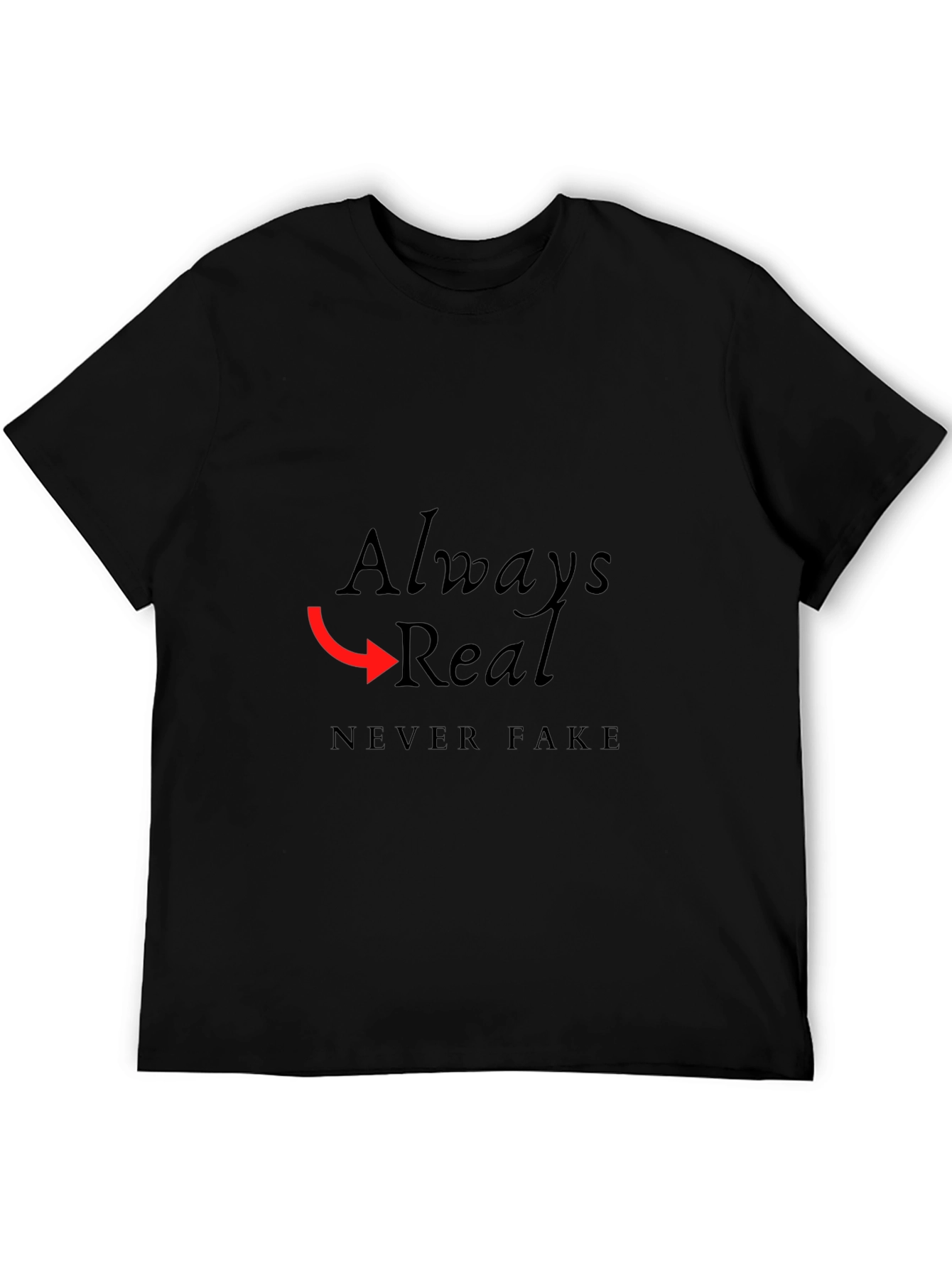 Always Real Graphic Tee - Mens Black T-Shirt