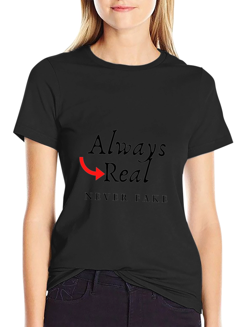 Always Real Graphic Tee - Mens Black T-Shirt