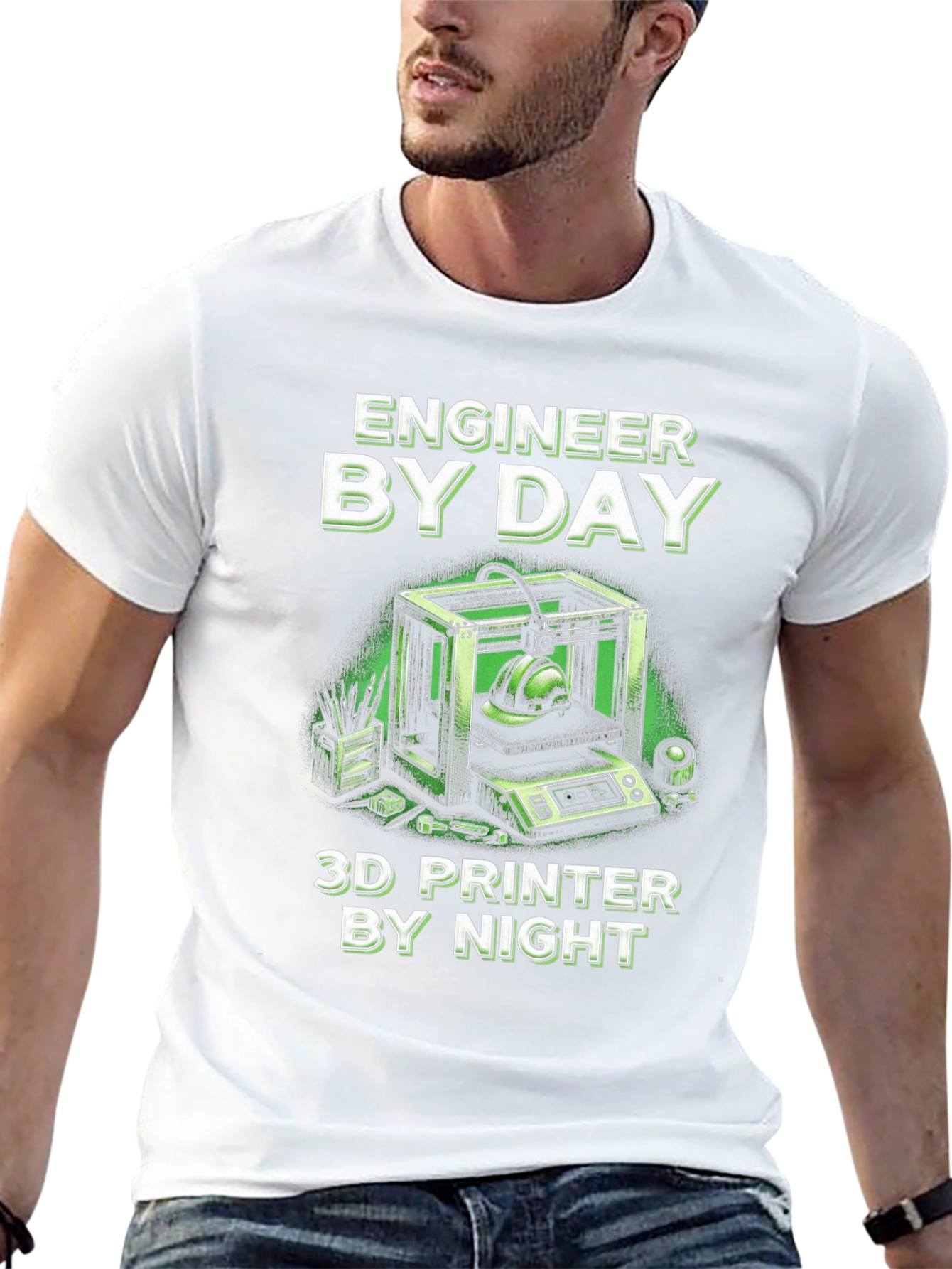 Engineer By Day 3D Printer By Night T-Shirt