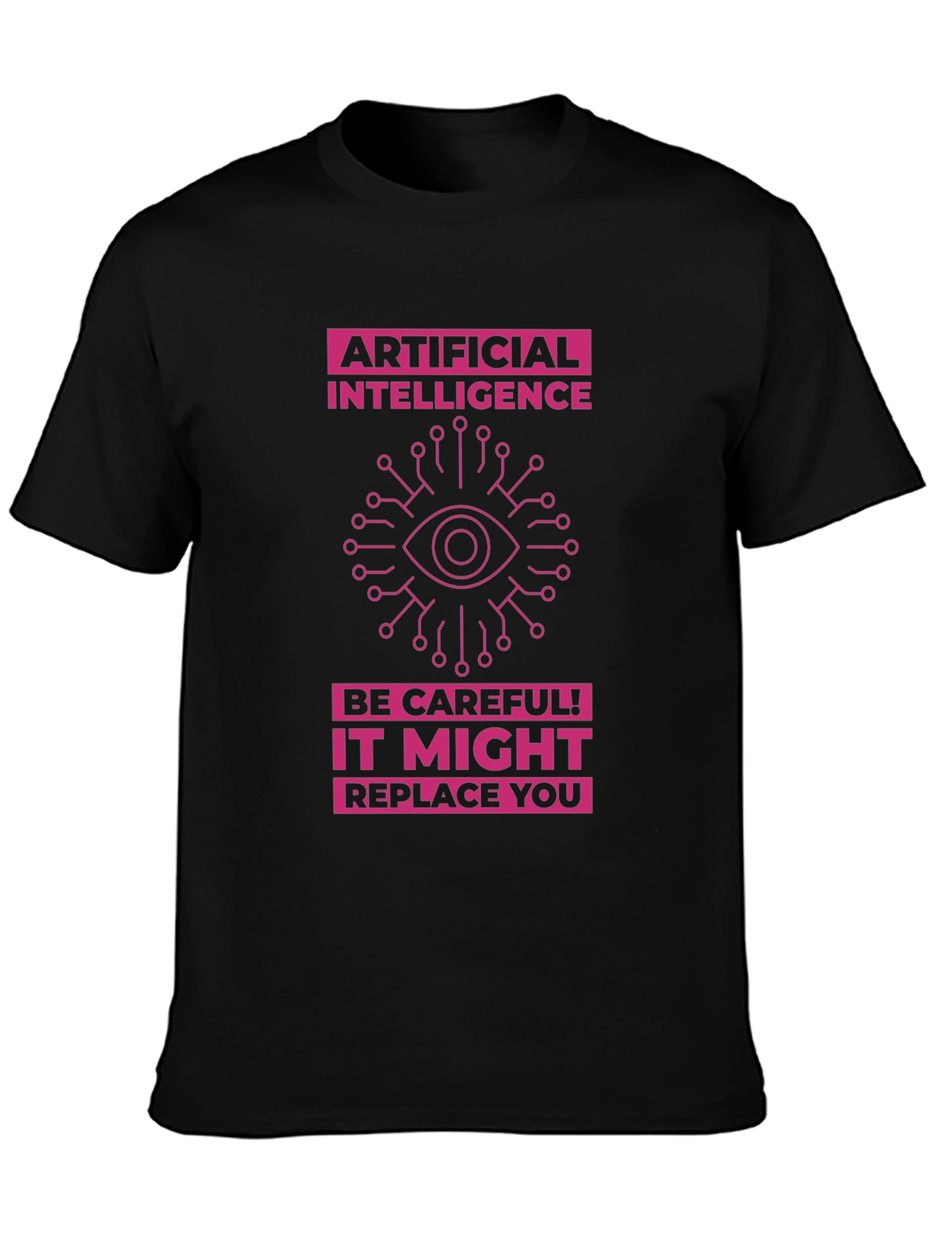 AI Warning T-Shirt - Future Tech Humor
