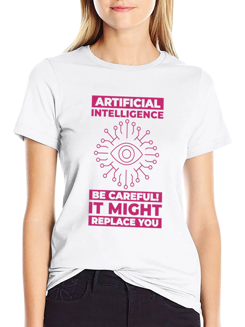 AI Warning T-Shirt - Future Tech Humor