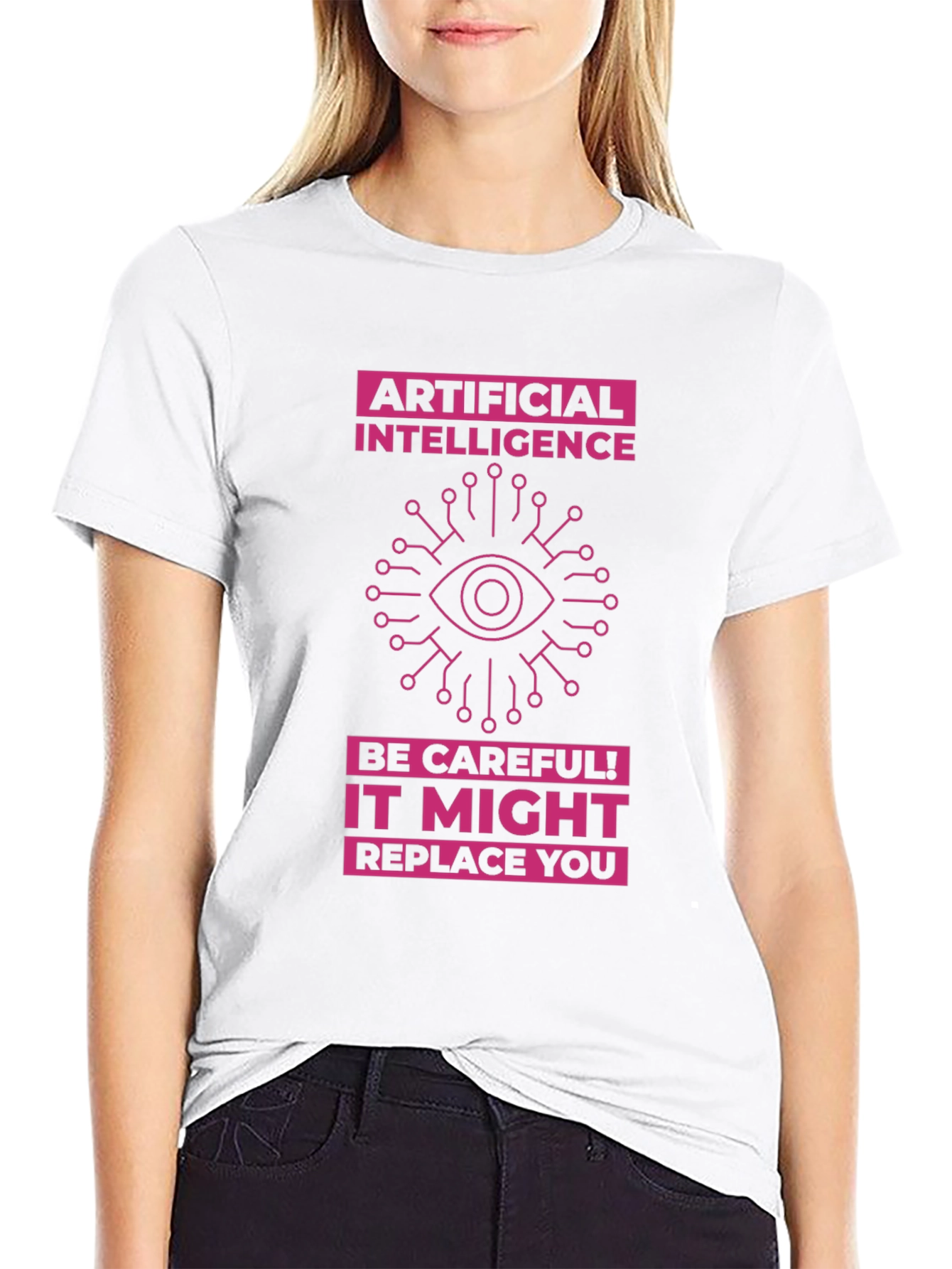 AI Warning T-Shirt - Future Tech Humor