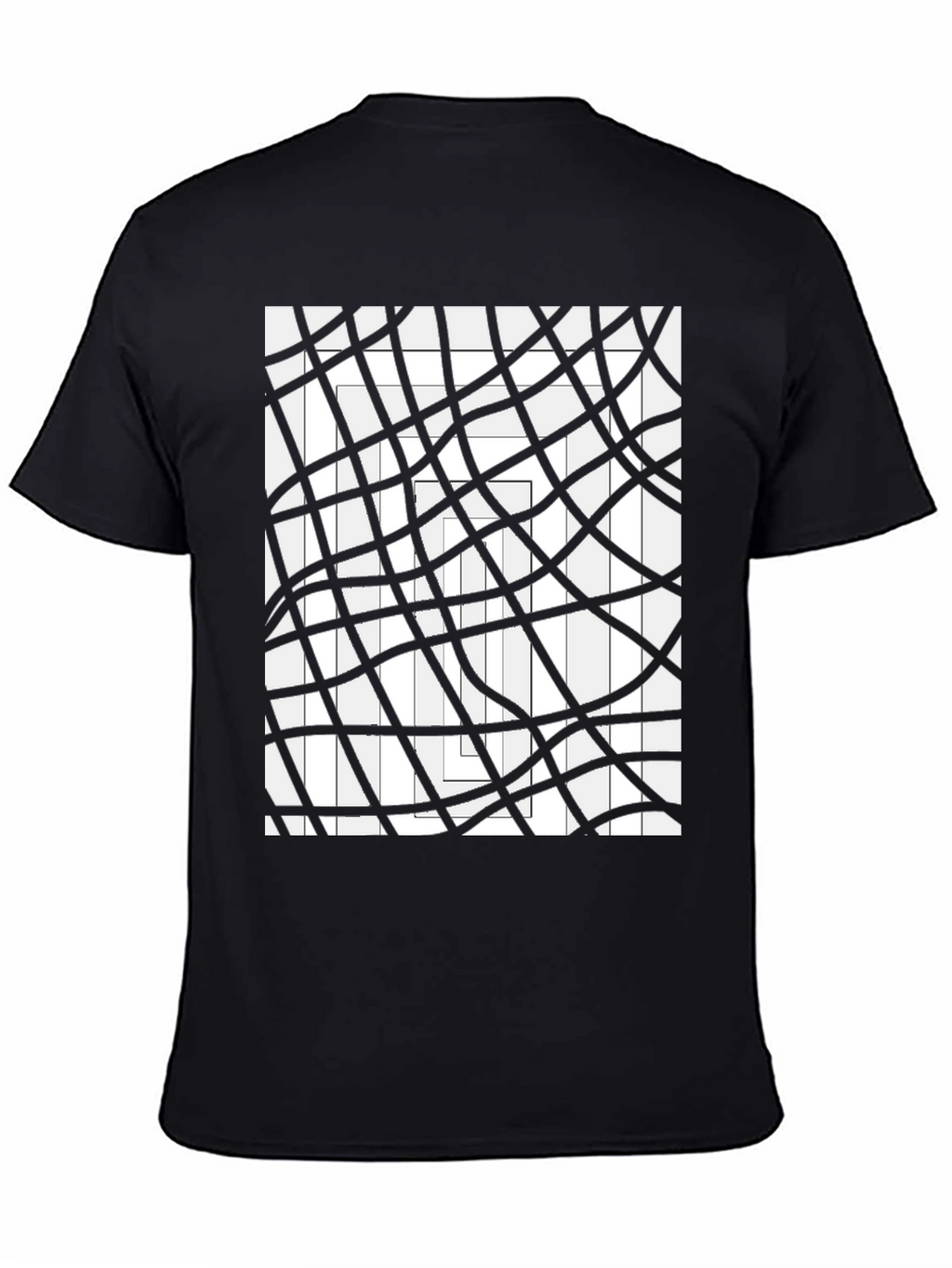 Abstract Geometric Line Art Graphic Tee