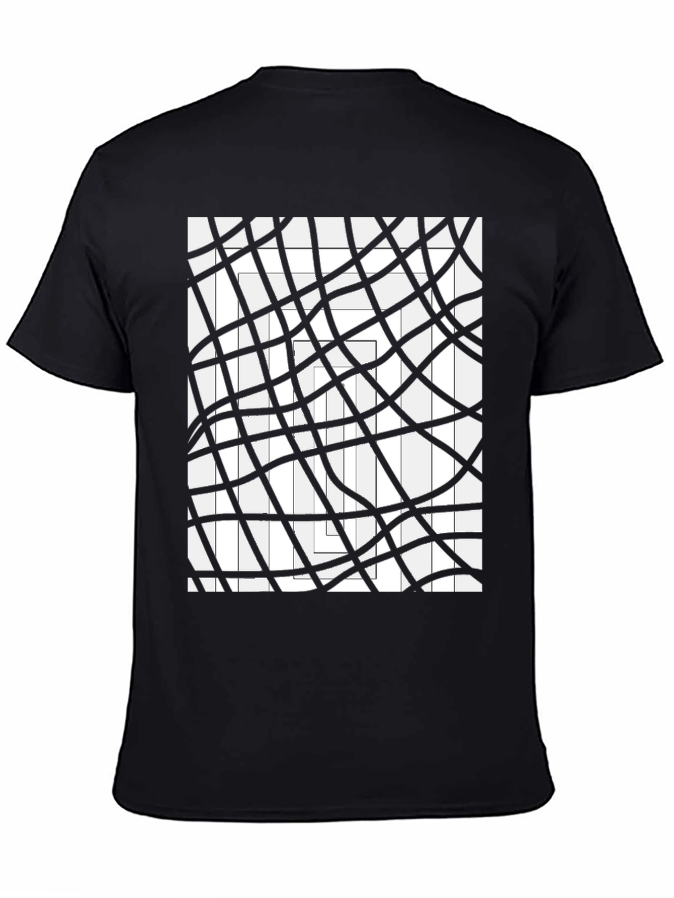 Abstract Geometric Line Art Graphic Tee
