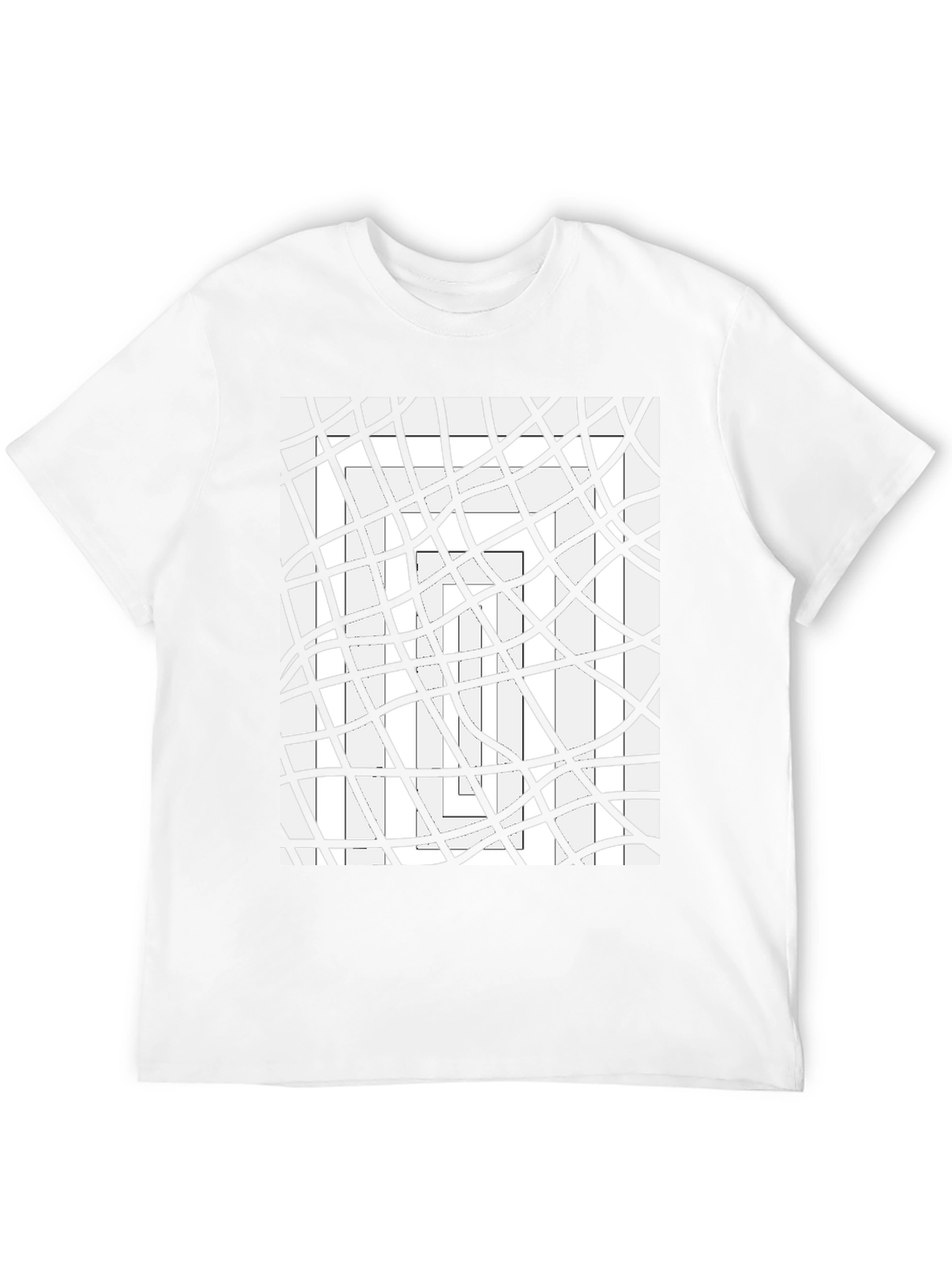 Abstract Geometric Line Art Graphic Tee