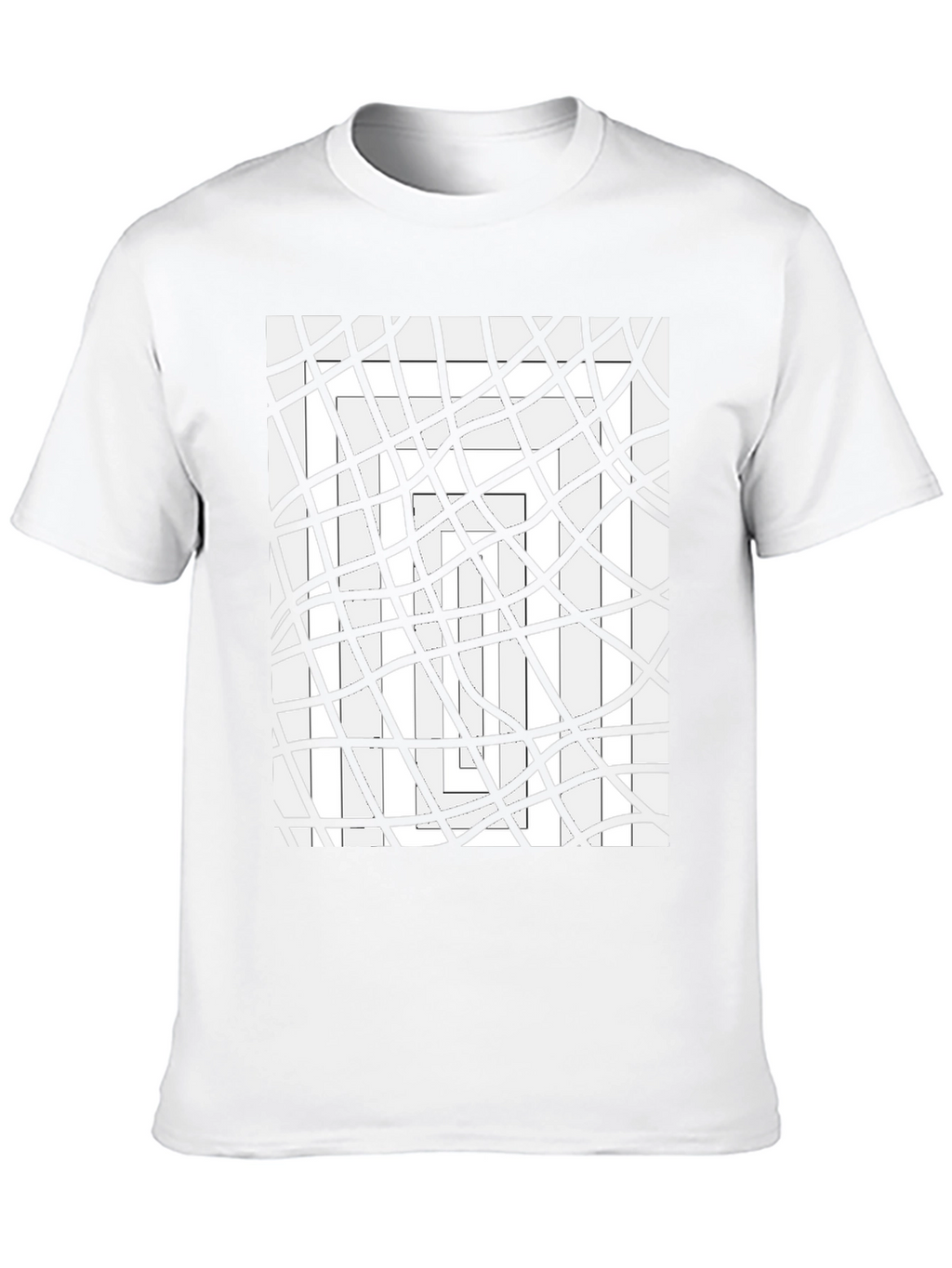 Abstract Geometric Line Art Graphic Tee