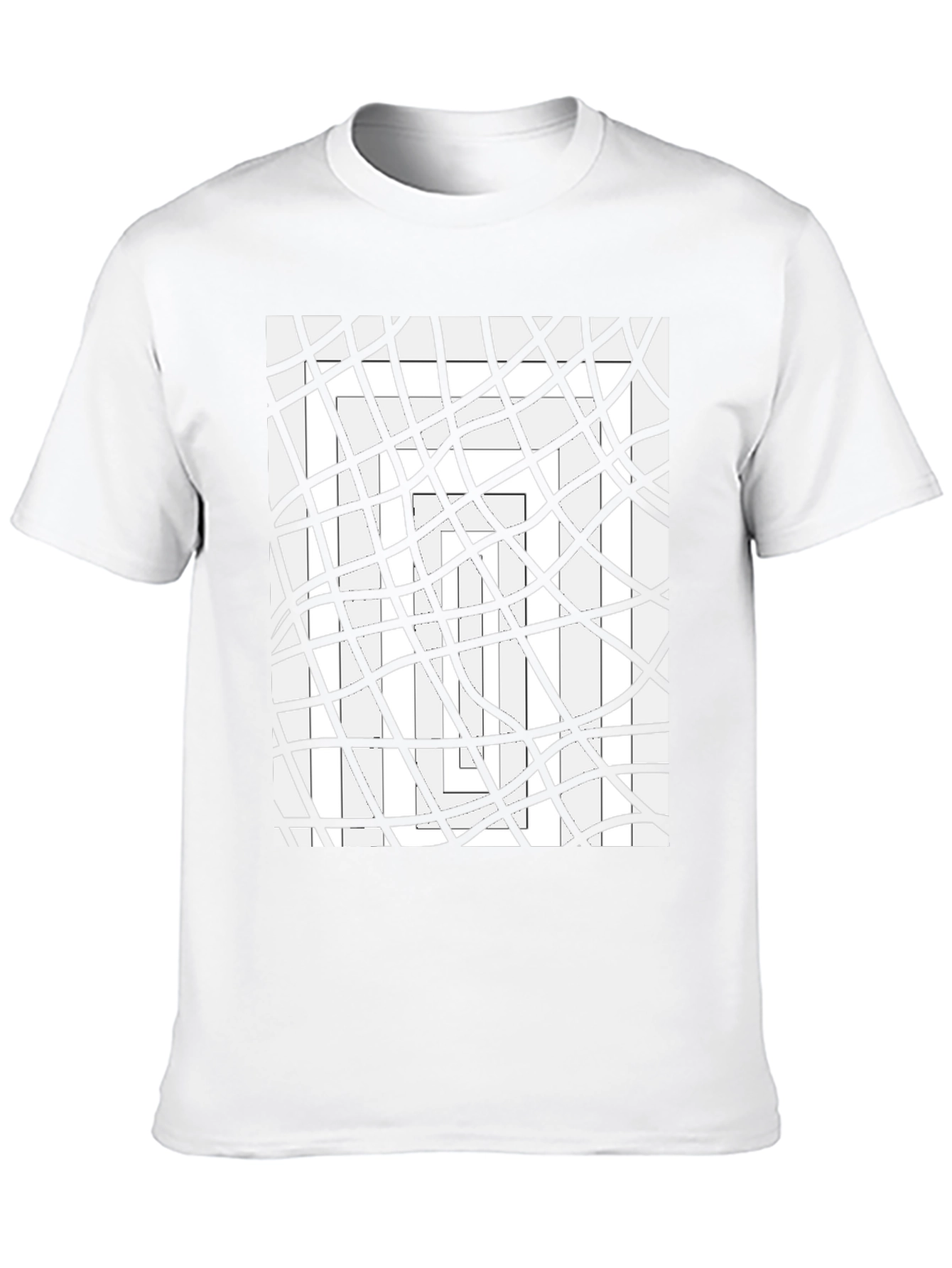 Abstract Geometric Line Art Graphic Tee