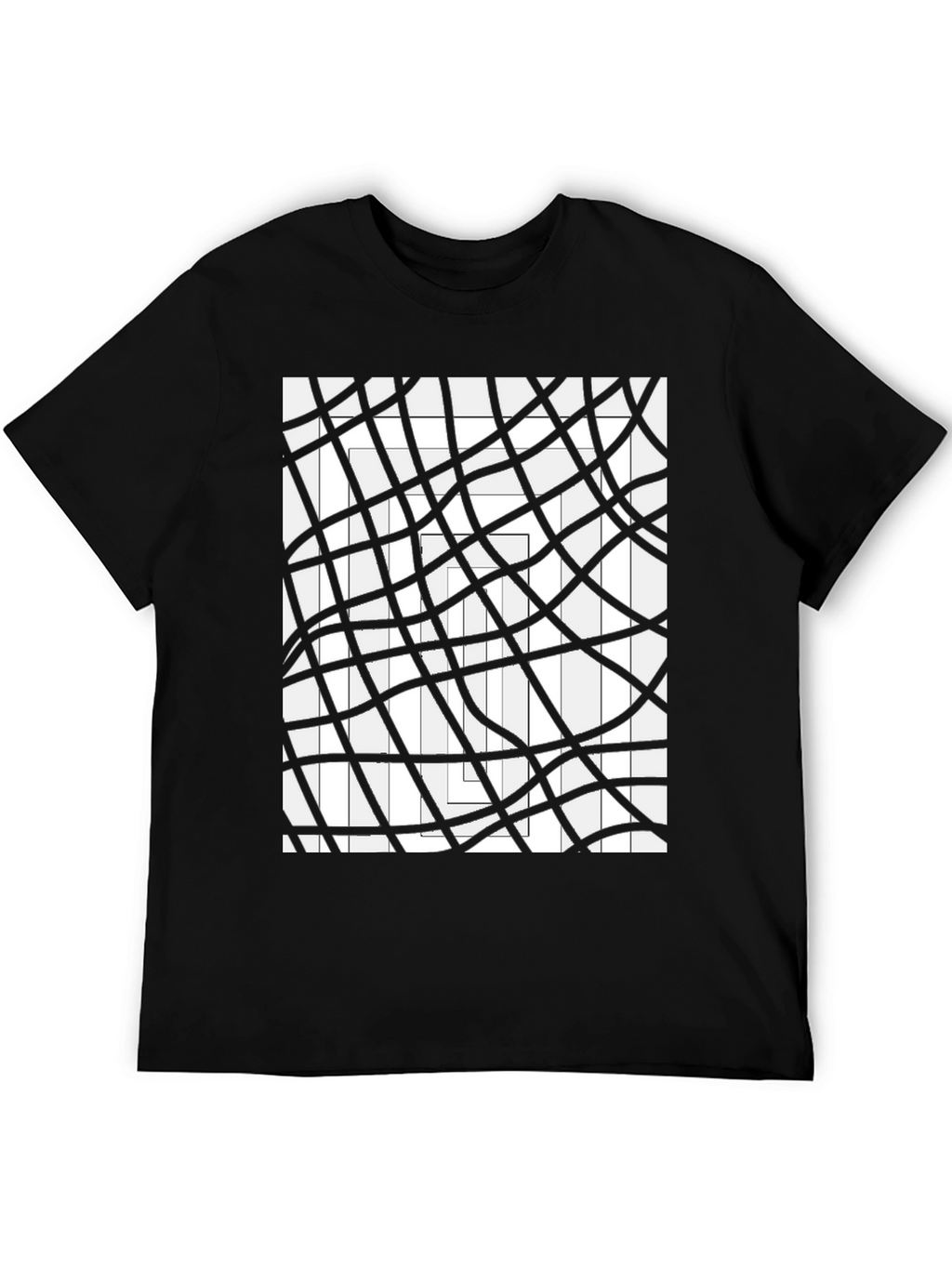 Abstract Geometric Line Art Graphic Tee