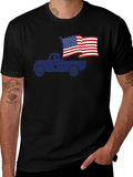 Truck with American Flag T-Shirt