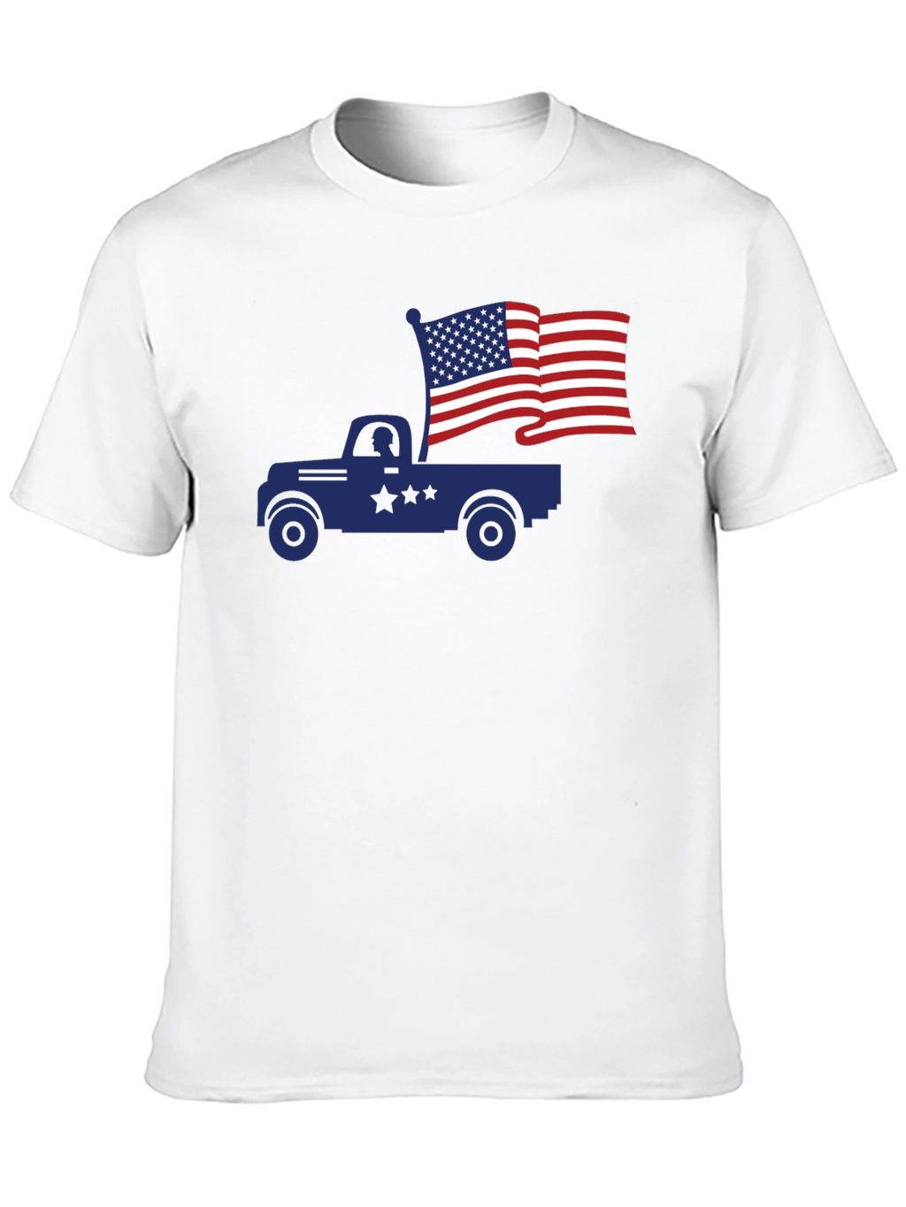 Truck with American Flag T-Shirt