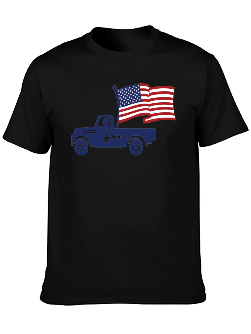 Truck with American Flag T-Shirt