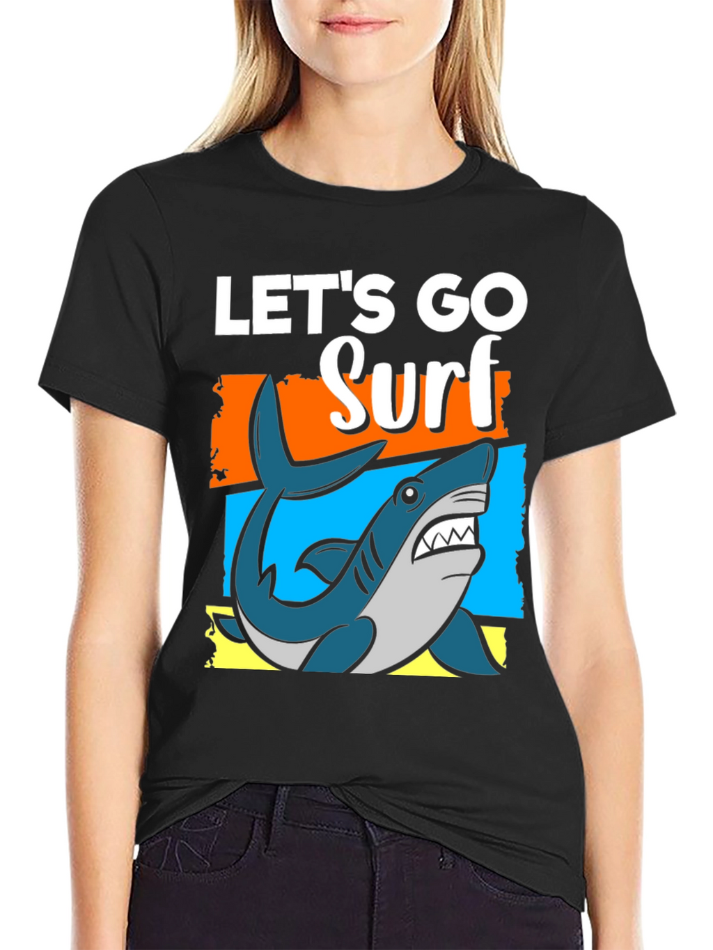 Lets Go Surf T-Shirt - Shark Graphic Tee