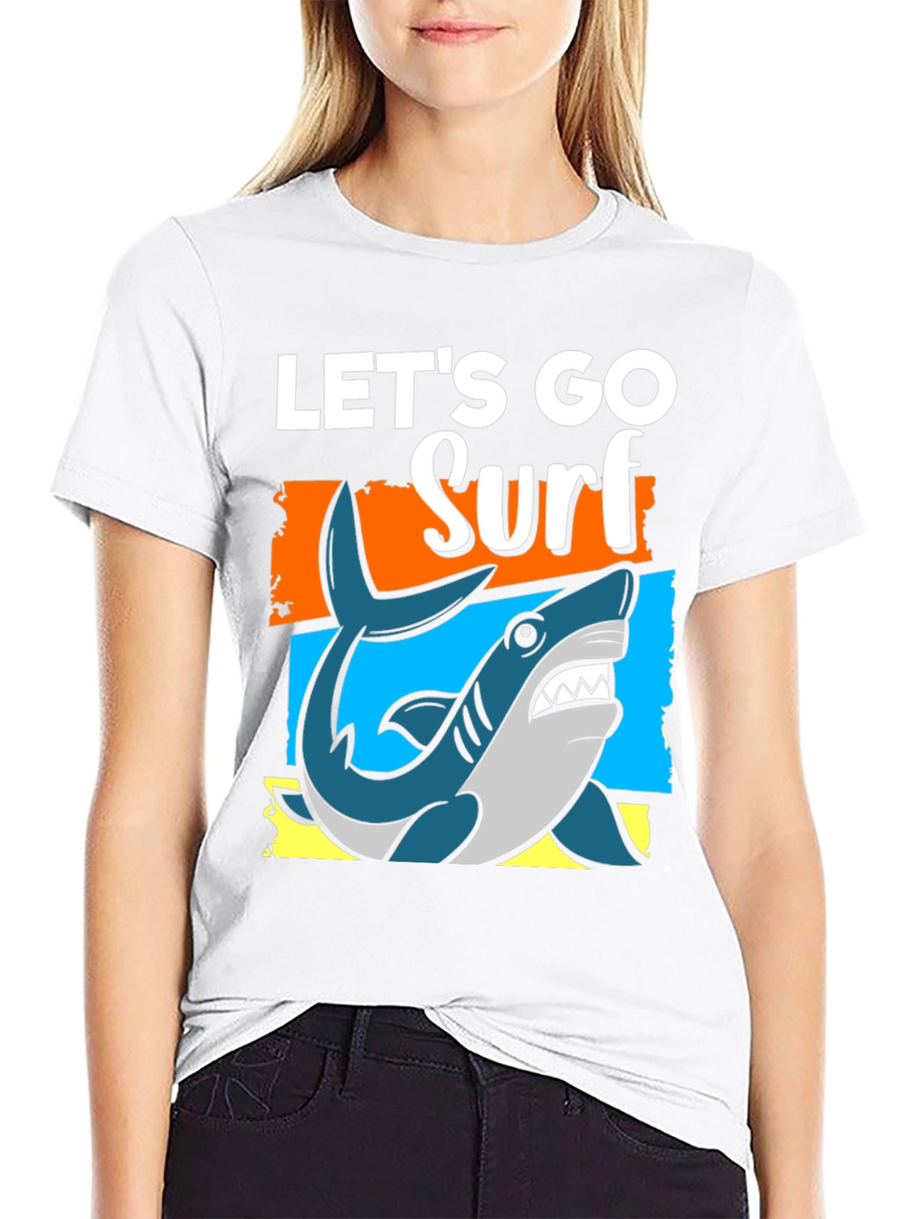 Lets Go Surf T-Shirt - Shark Graphic Tee