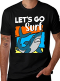 Lets Go Surf T-Shirt - Shark Graphic Tee