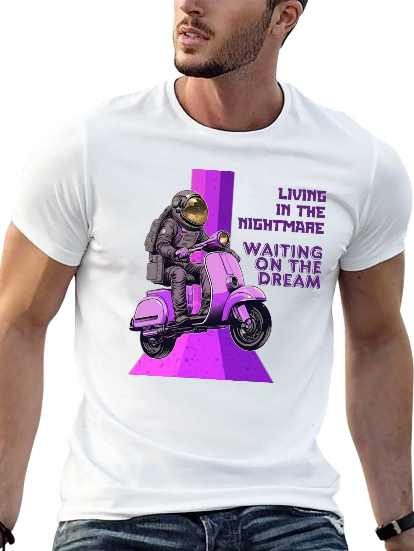 Astronaut Scooter Graphic T-Shirt - Dreamer Edition