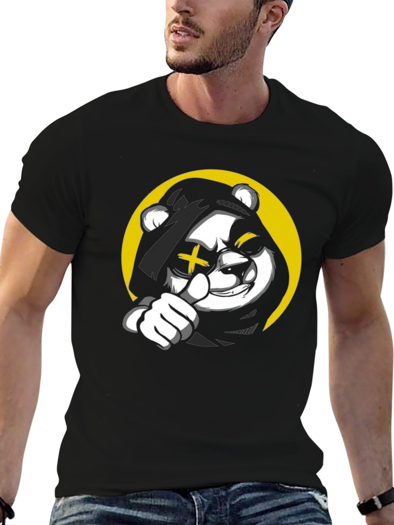 Cool Bear Graphic Black T-Shirt